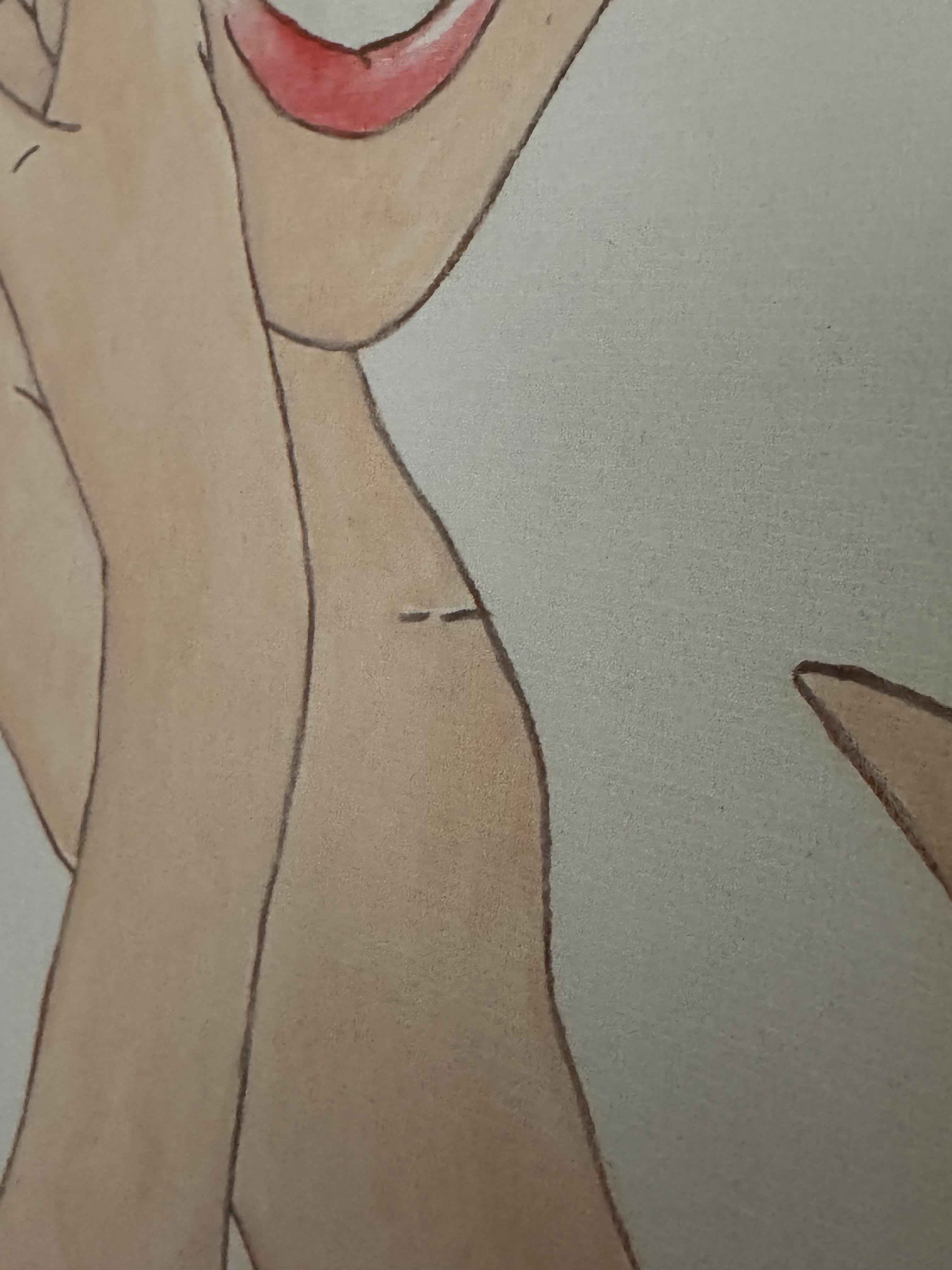 Pittura a olio su tela- Ritratto femminile contemporaneo - Artista femminista in vendita 3