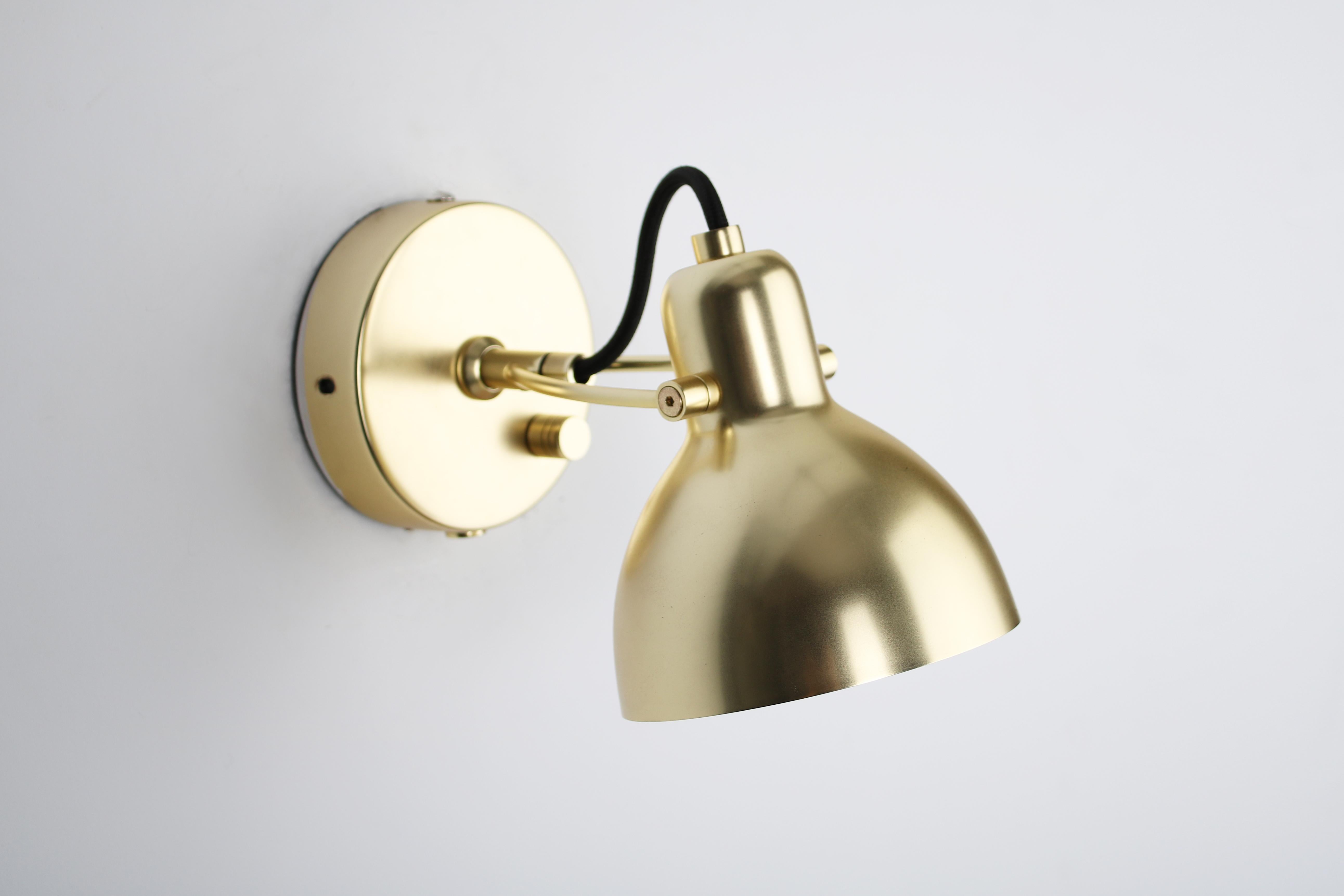 Taiwanese Laito Mini Wall Sconce 'Brass, Chrome, Copper' For Sale