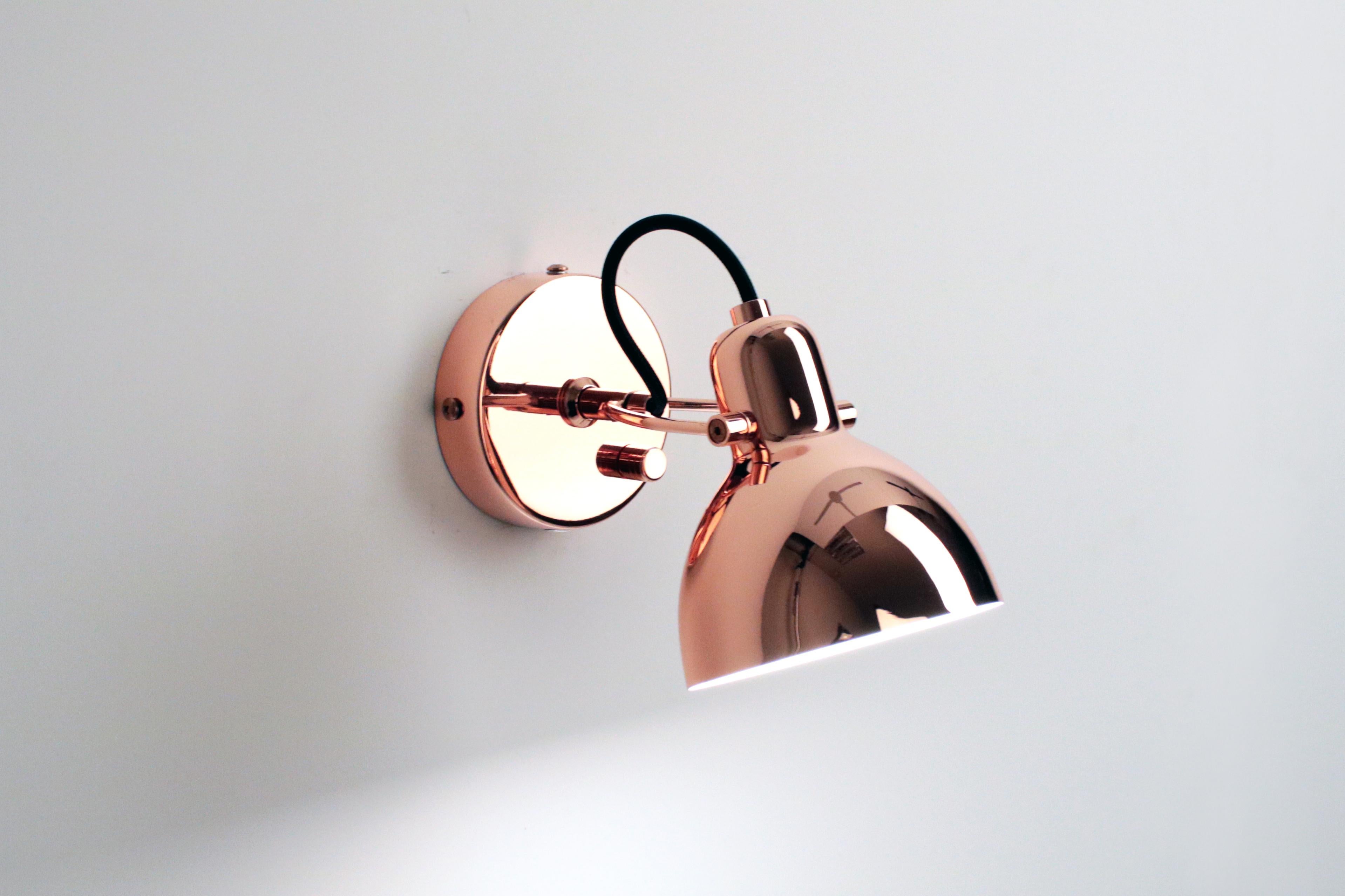 Laito Mini Wall Sconce 'Brass, Chrome, Copper' In New Condition For Sale In Renton, WA