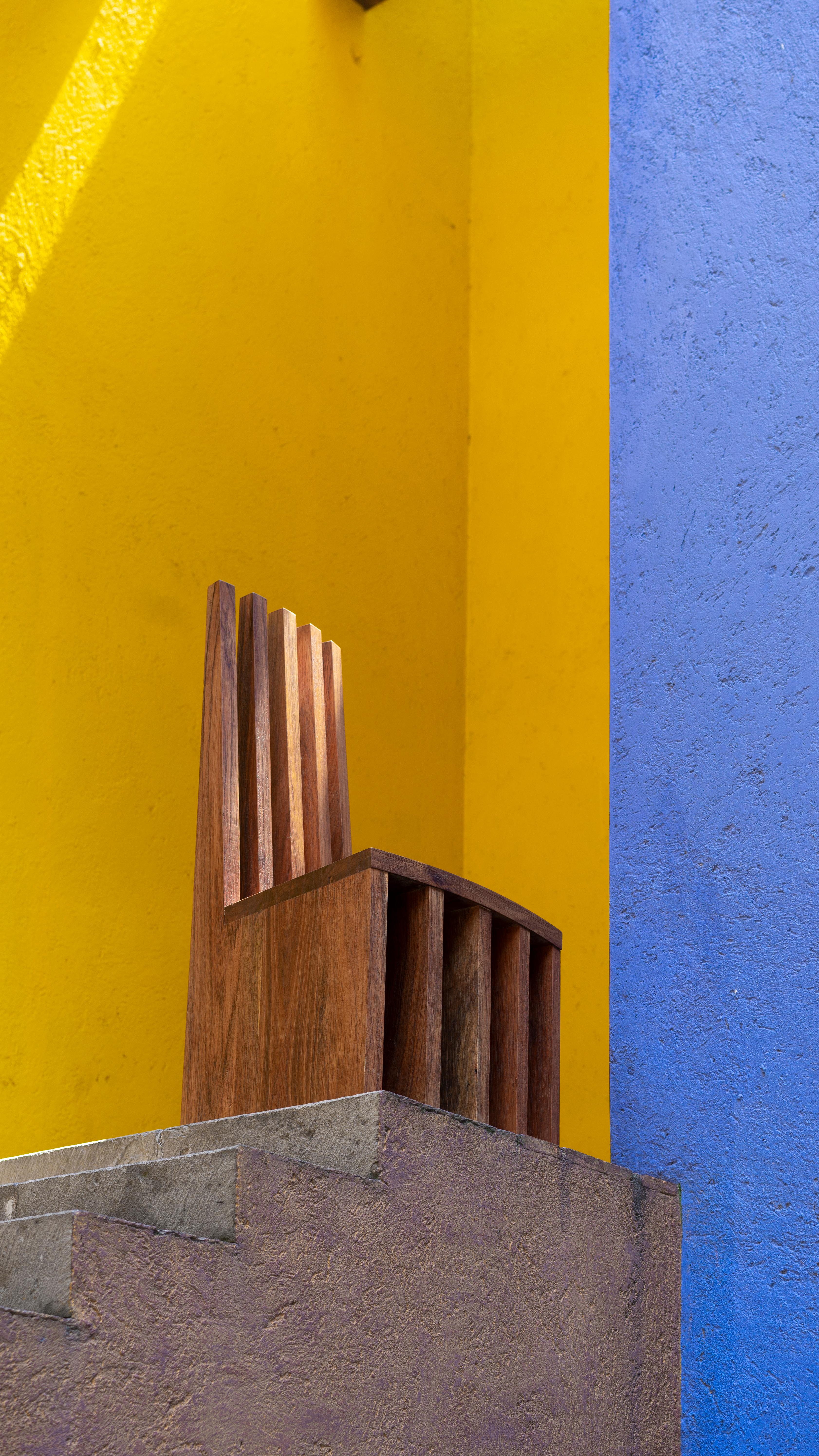 Mexican Laja Chair · Indoors Teak by Perso · Currently in stock For Sale