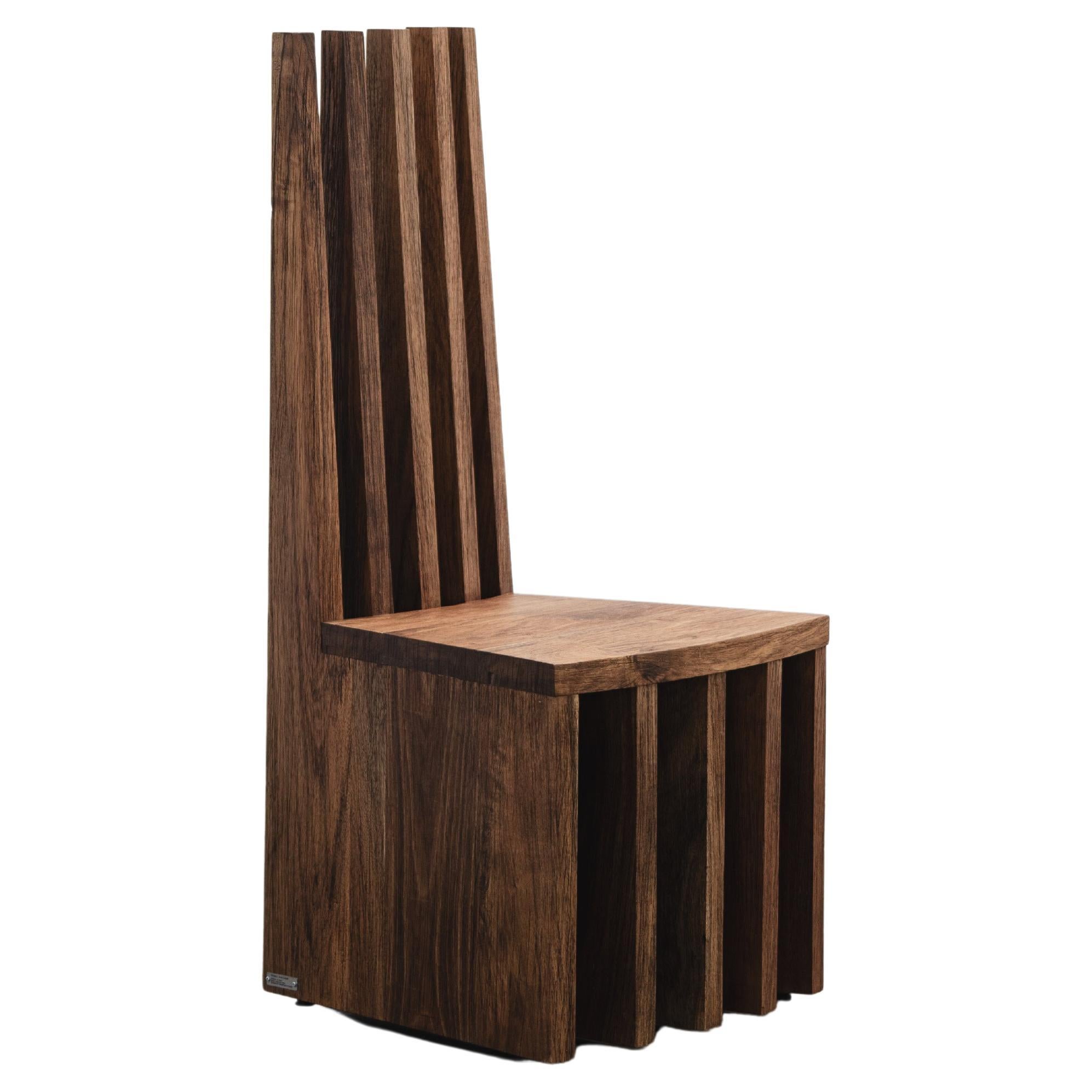 Laja chair possesses a primitive sculptural nature that engages with the exploration of light and shadow.

Its design reflects the influence of contemporary and vernacular Mexican architecture from an essentialist approach and highlights