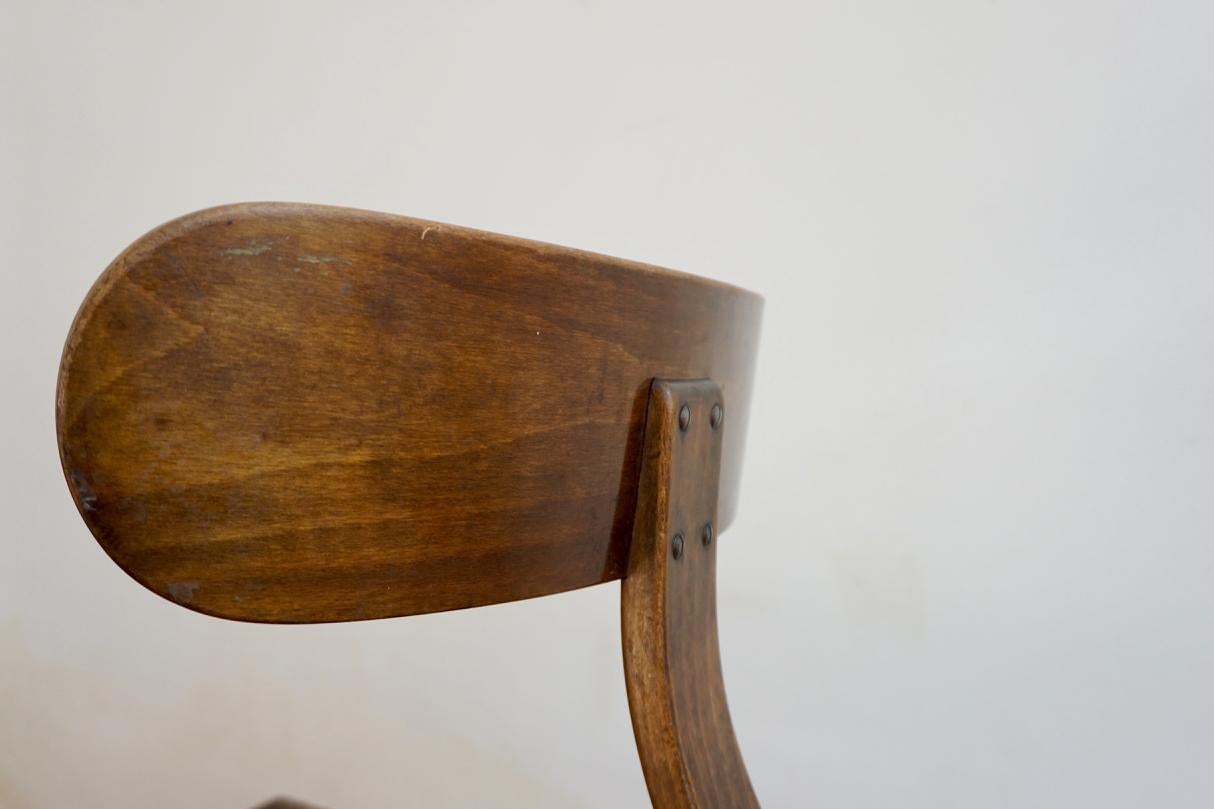 Lajos Kozma 1930s Hungarian Bent Wood Chair Designed for Heisler, Budapest 4