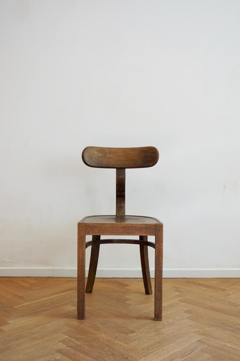 Mid-20th Century Lajos Kozma 1930s Hungarian Bent Wood Chair Designed for Heisler, Budapest