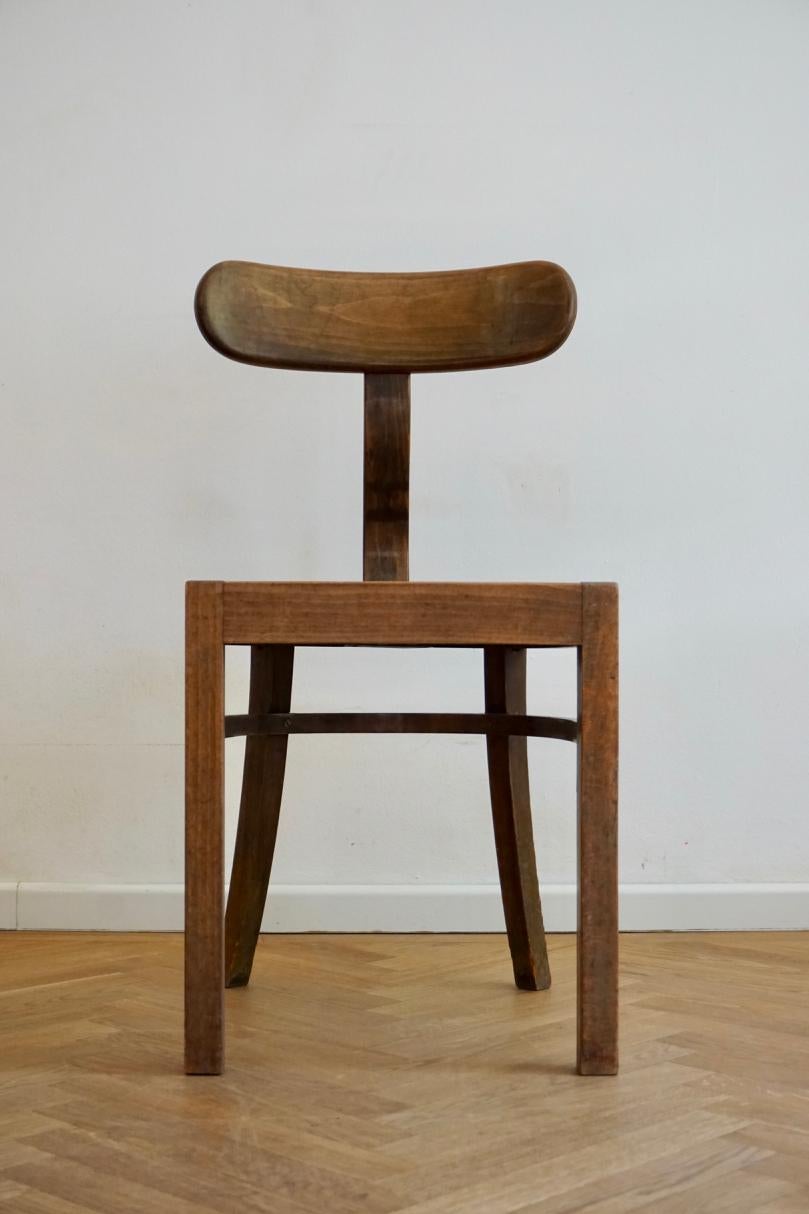 Beech Lajos Kozma 1930s Hungarian Bent Wood Chair Designed for Heisler, Budapest