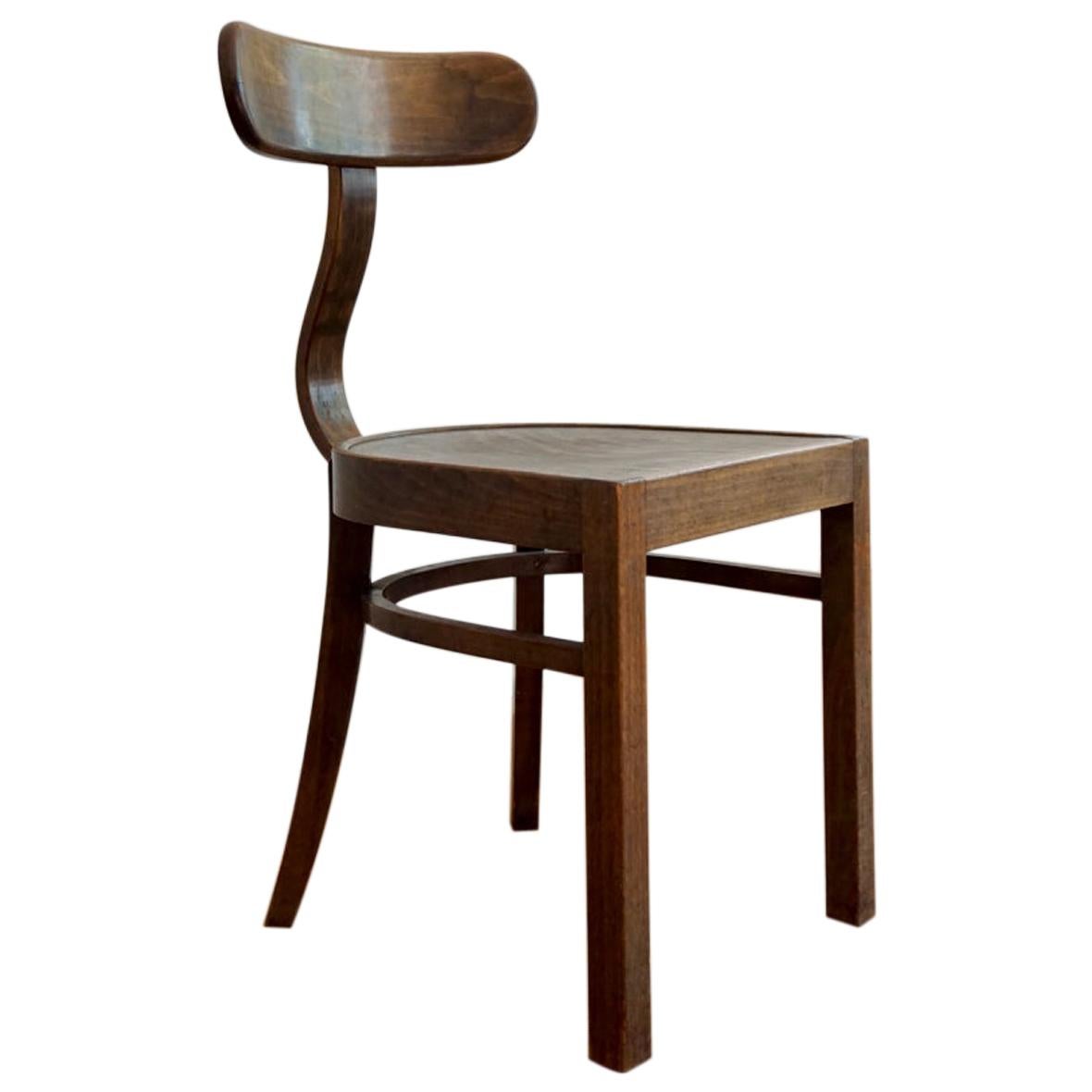 Lajos Kozma 1930s Hungarian Bent Wood Chair Designed for Heisler, Budapest
