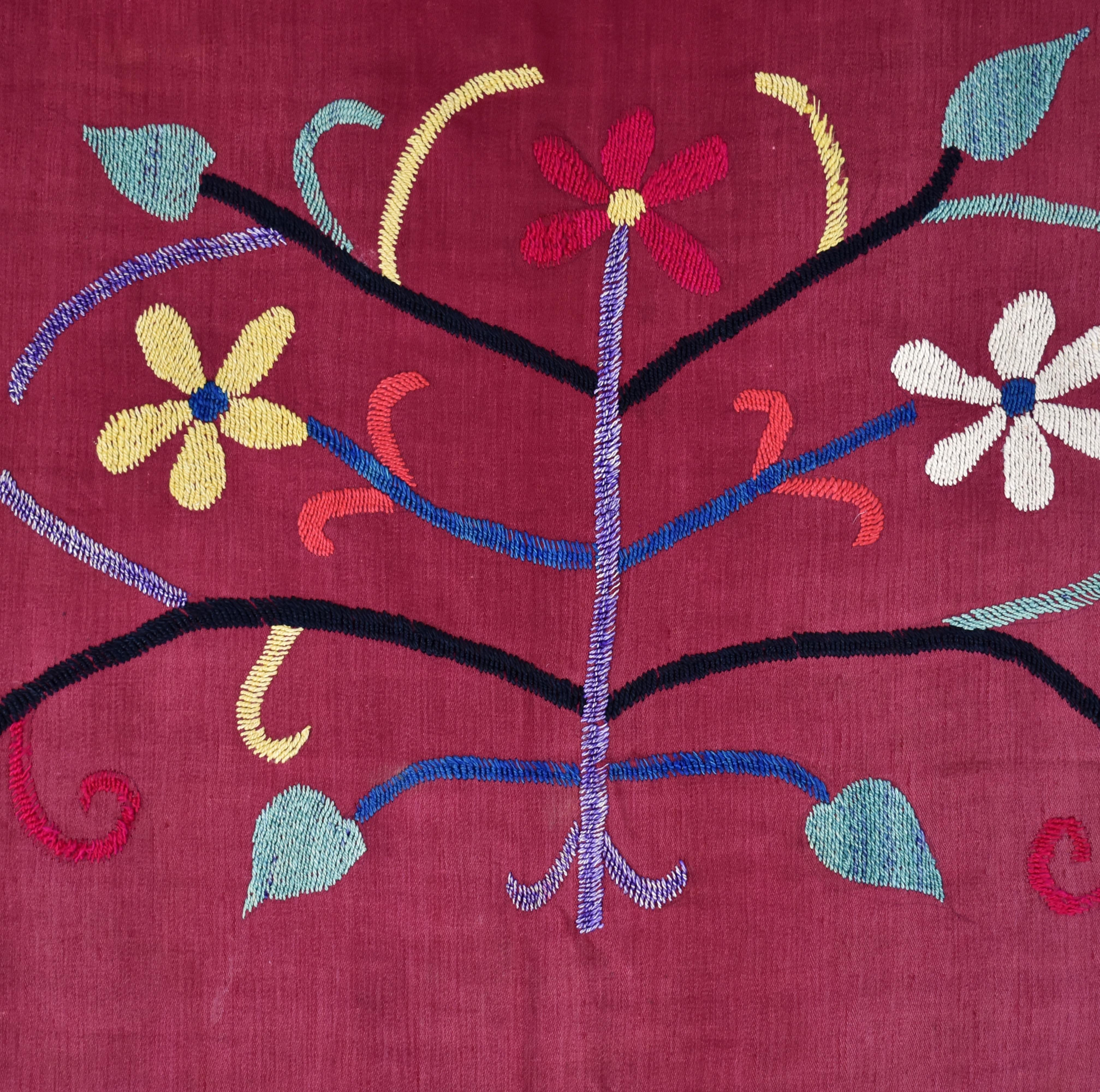 Embroidered Lakai Wall Hanging, Mid 20th Century For Sale