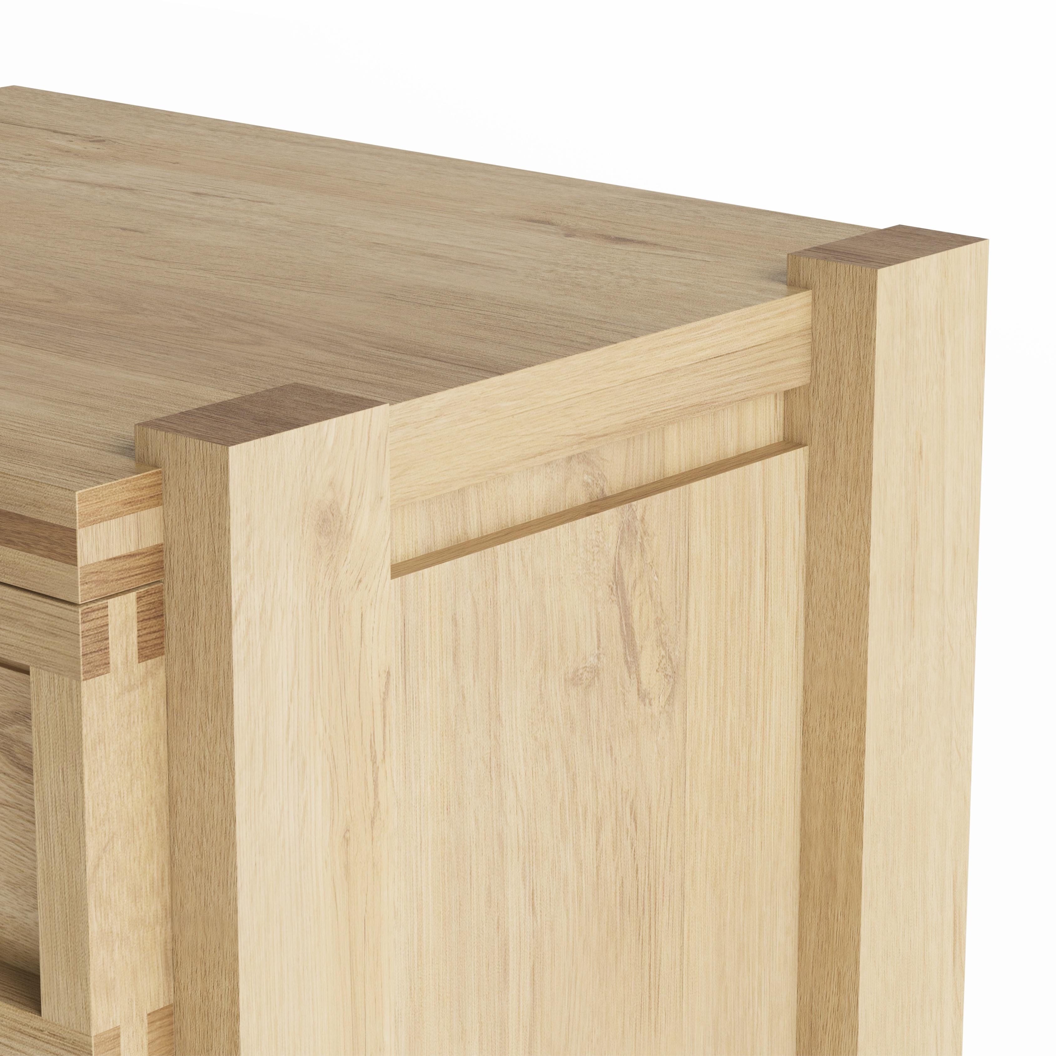 American Lake Bedside Table, 2 Drawers, in Natural White Oak, by August Abode For Sale