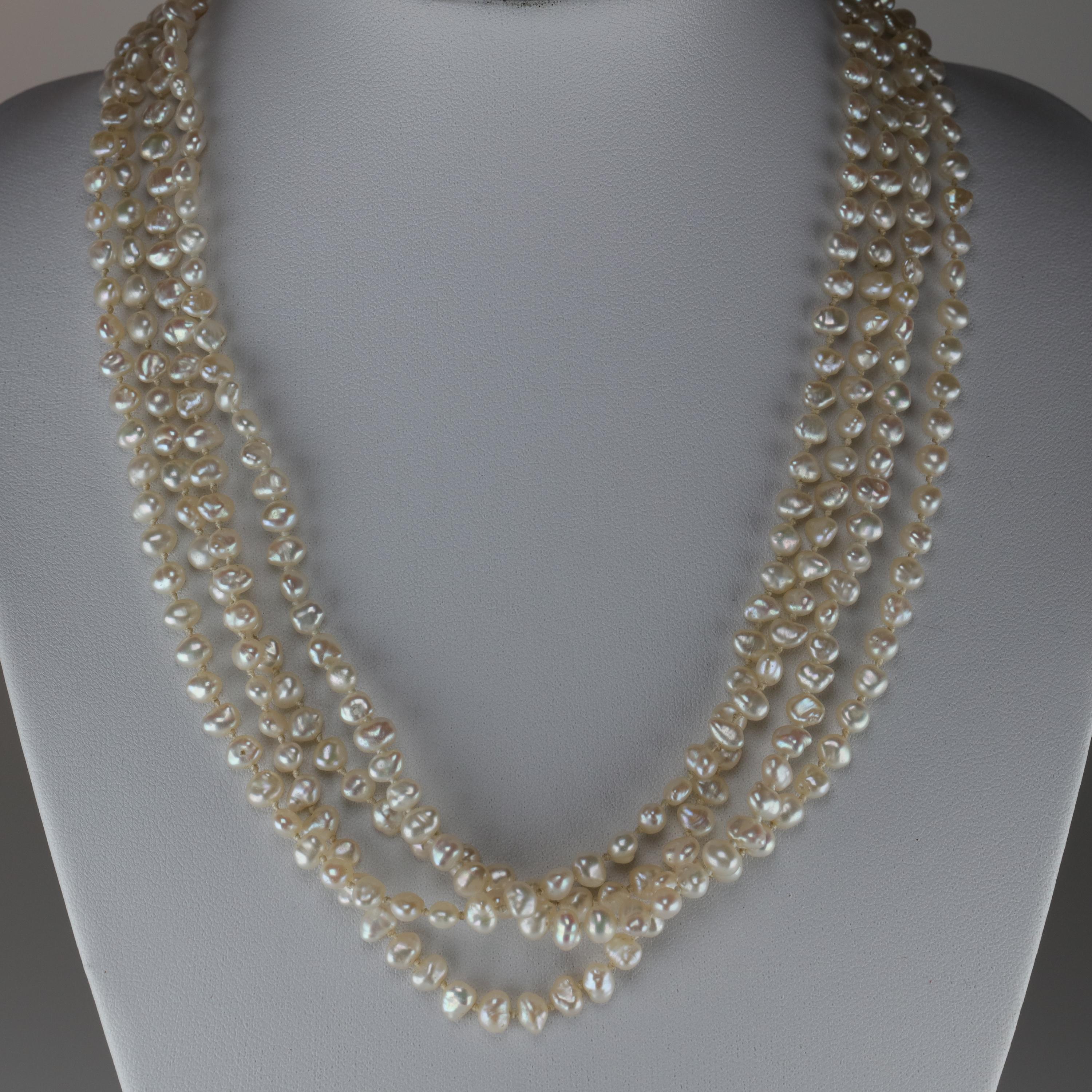 Gump's Pearl and Opal Necklace Features Rare & Authentic Biwa Pearls 7