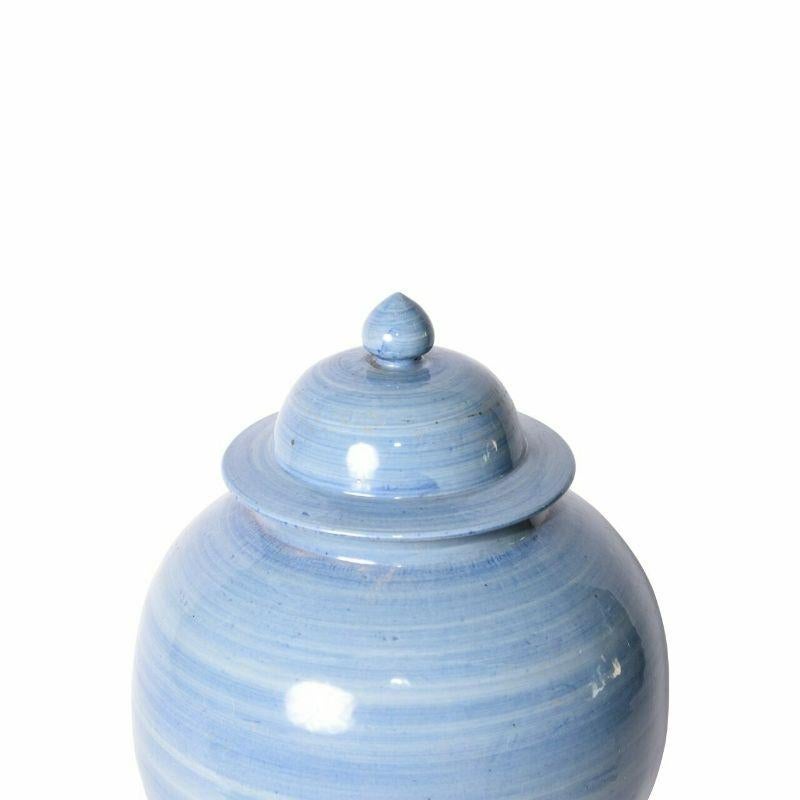 Chinese Lake Blue Porcelain Temple Jar, Small For Sale