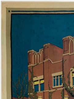 LAKE FOREST BY THE NORTH SHORE LINE Poster di viaggio originale d'epoca 1924