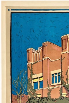 LAKE FOREST BY THE NORTH SHORE LINE Original Vintage Antique Travel Poster 1924