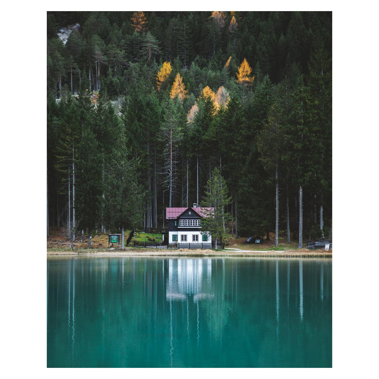Lake House Dolomites by Christiaan Nies For Sale