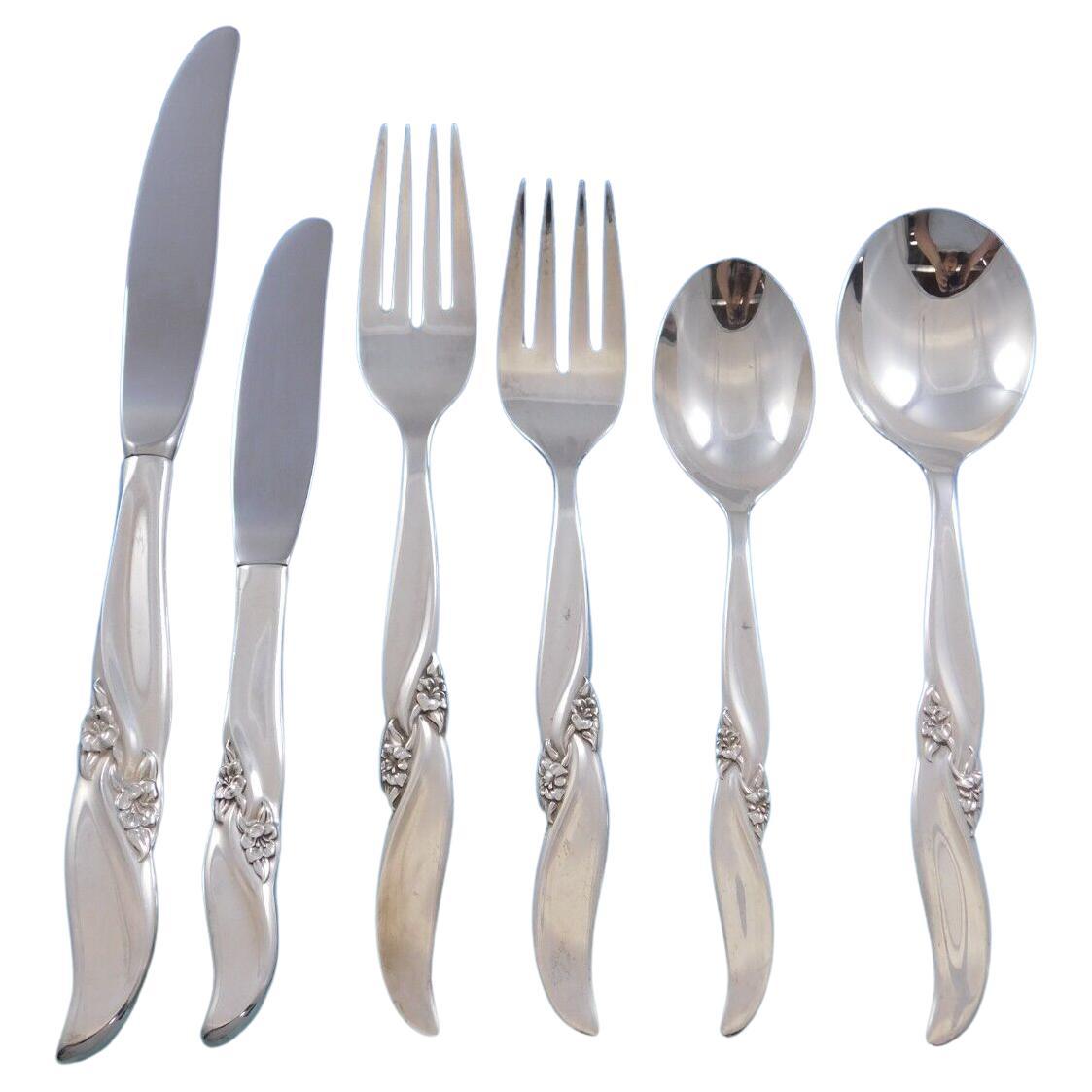 Lake Louise by Northumbria Canada Sterling Silver Flatware Set Service 41 Pieces For Sale