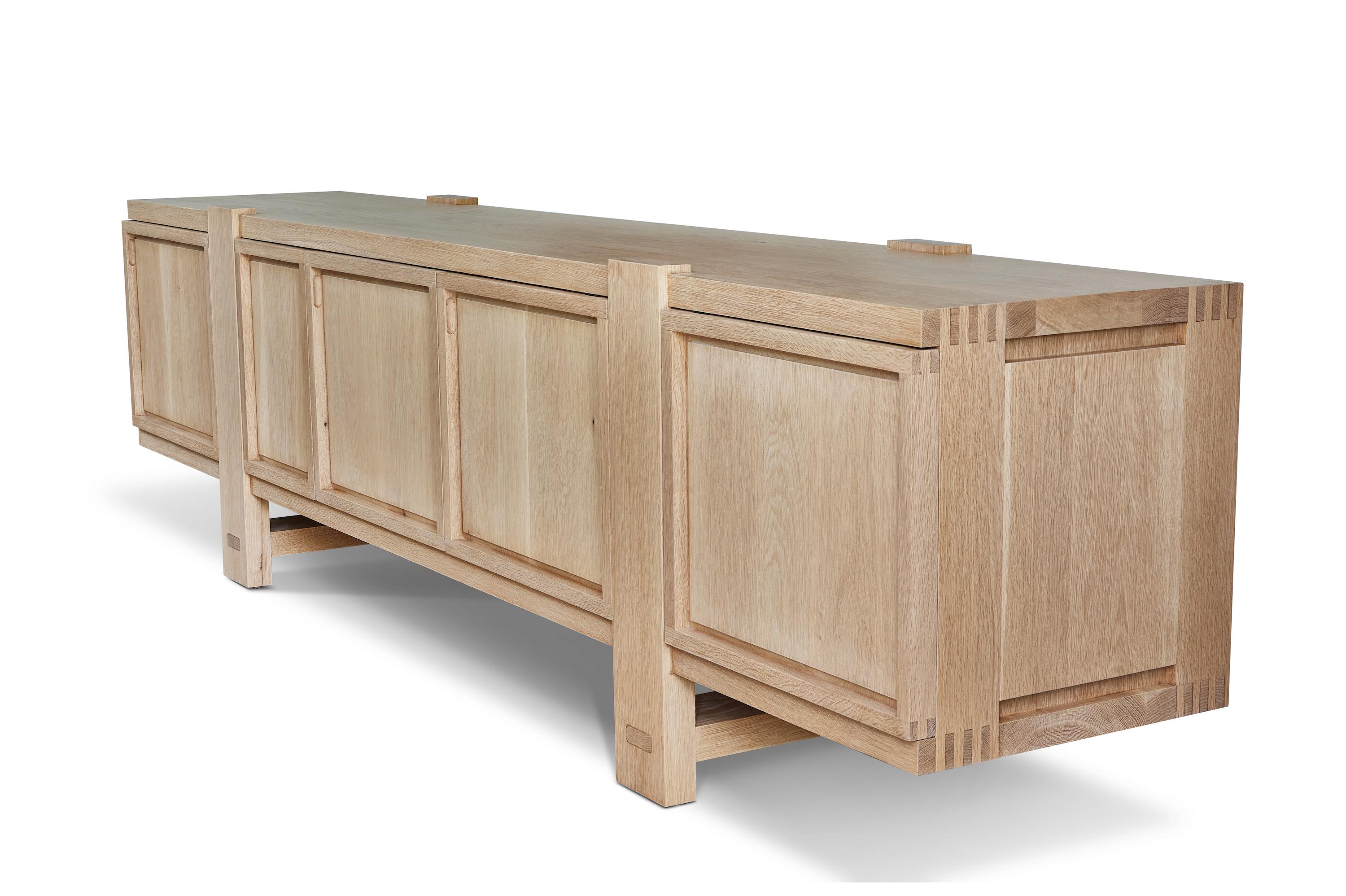 Contemporary Lake Credenza, in White Oak, by August Abode For Sale