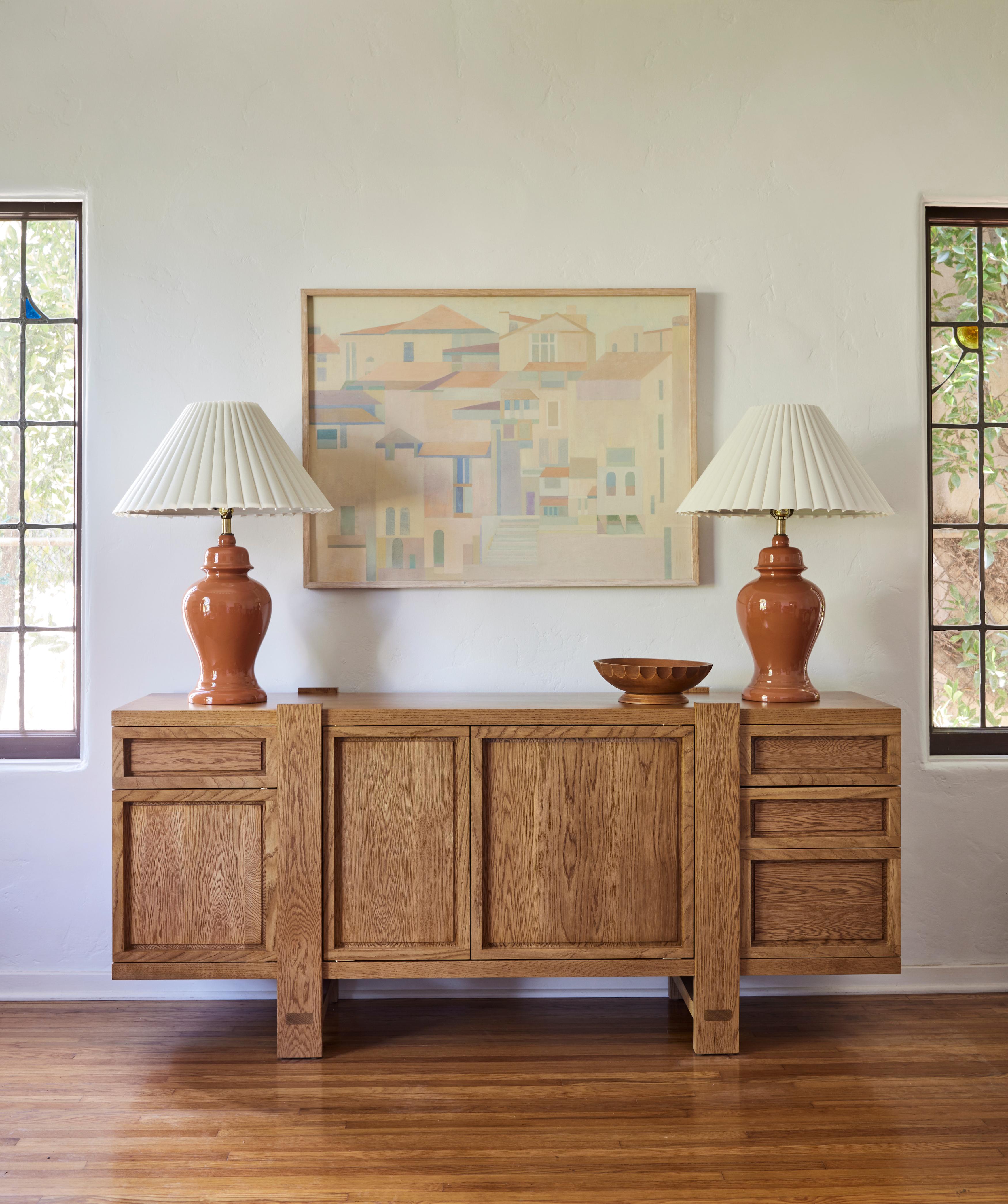 Our artisan-made Lake Sideboard is an understated piece ideally suited as a sideboard or credenza. Designs are inspired by iconic mid-century French pieces, with a distinctly California interpretation of materials & finishes. Bench made, in Los