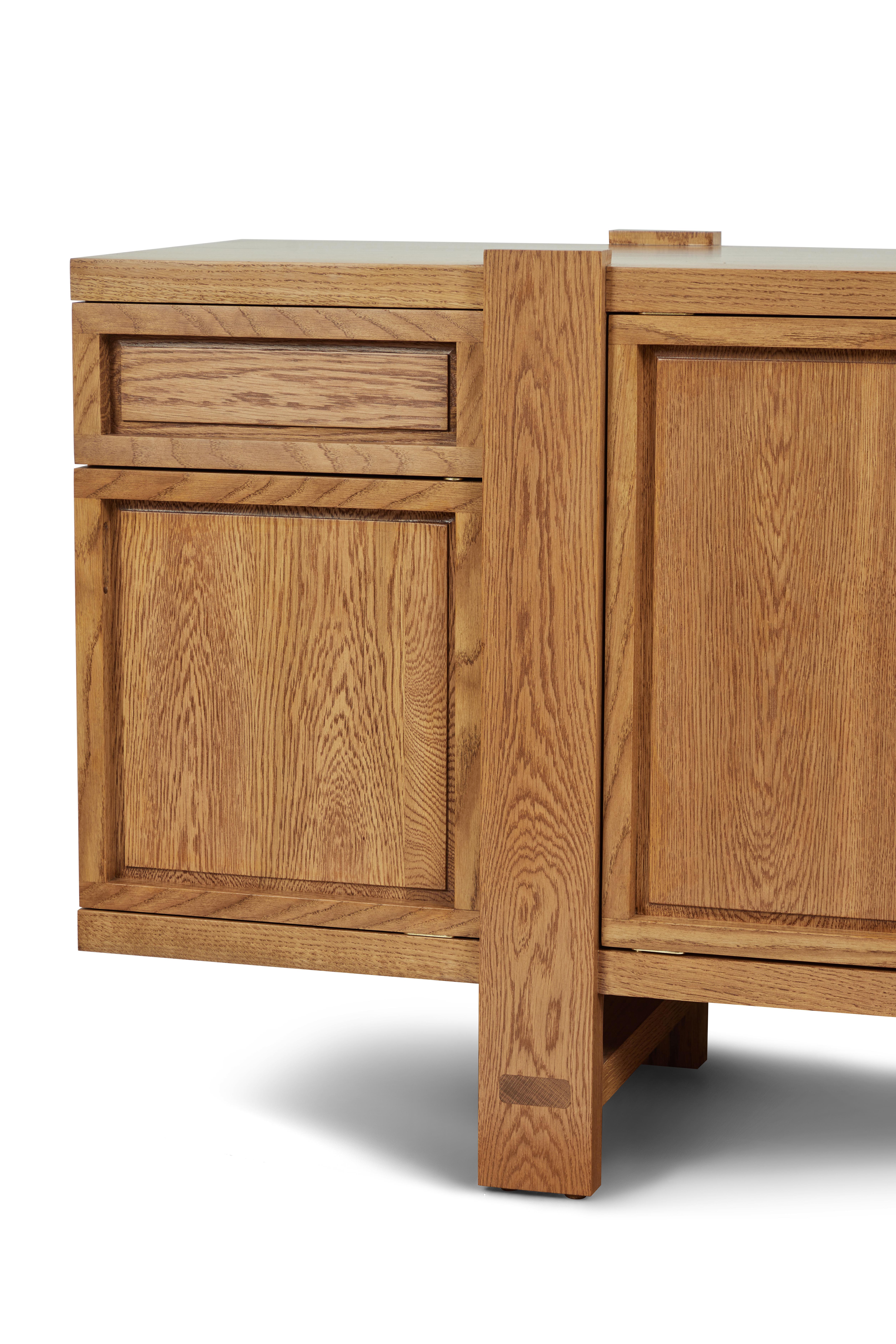 Joinery Lake Sideboard, in Summer Aged White Oak, by August Abode For Sale