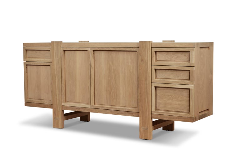 Joinery Lake Sideboard, in Natural White Oak, by August Abode For Sale