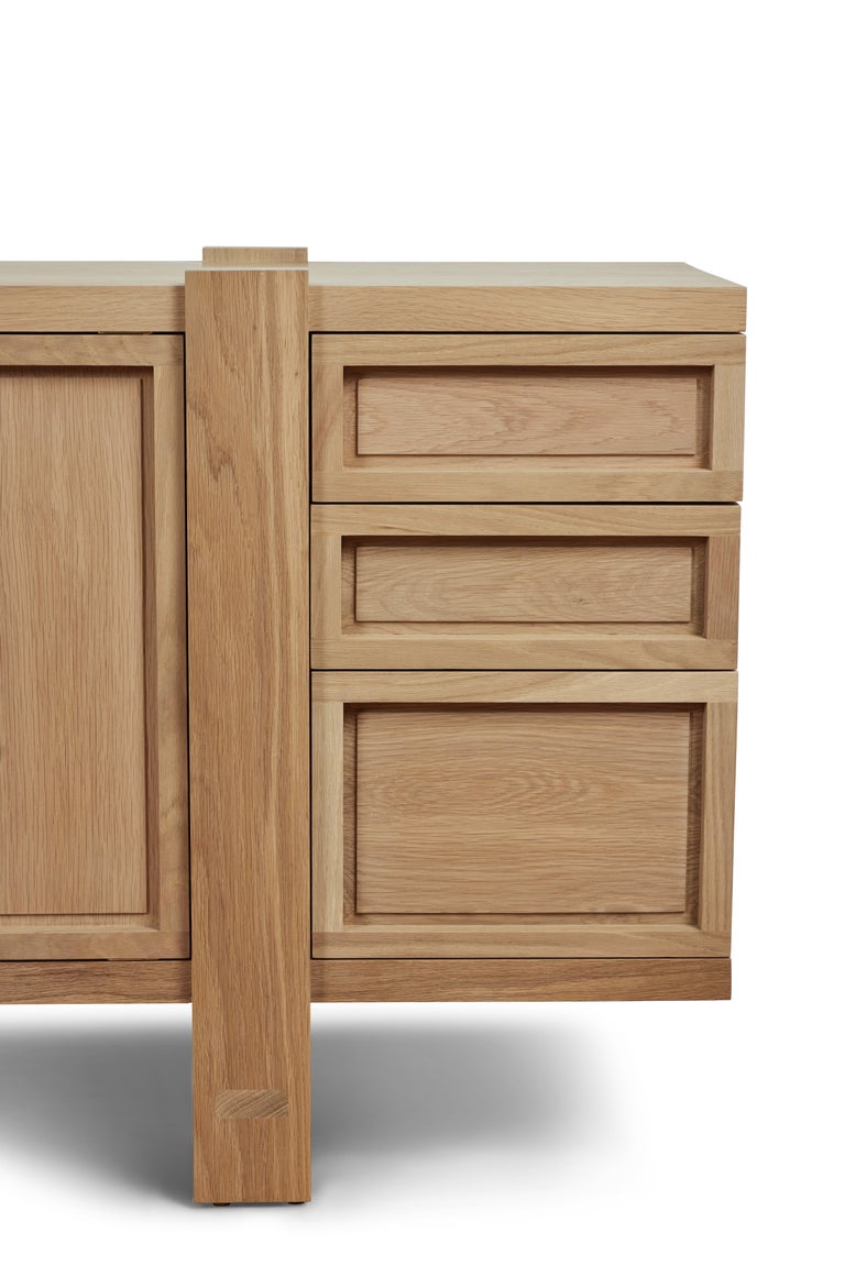 Contemporary Lake Sideboard, in Natural White Oak, by August Abode For Sale
