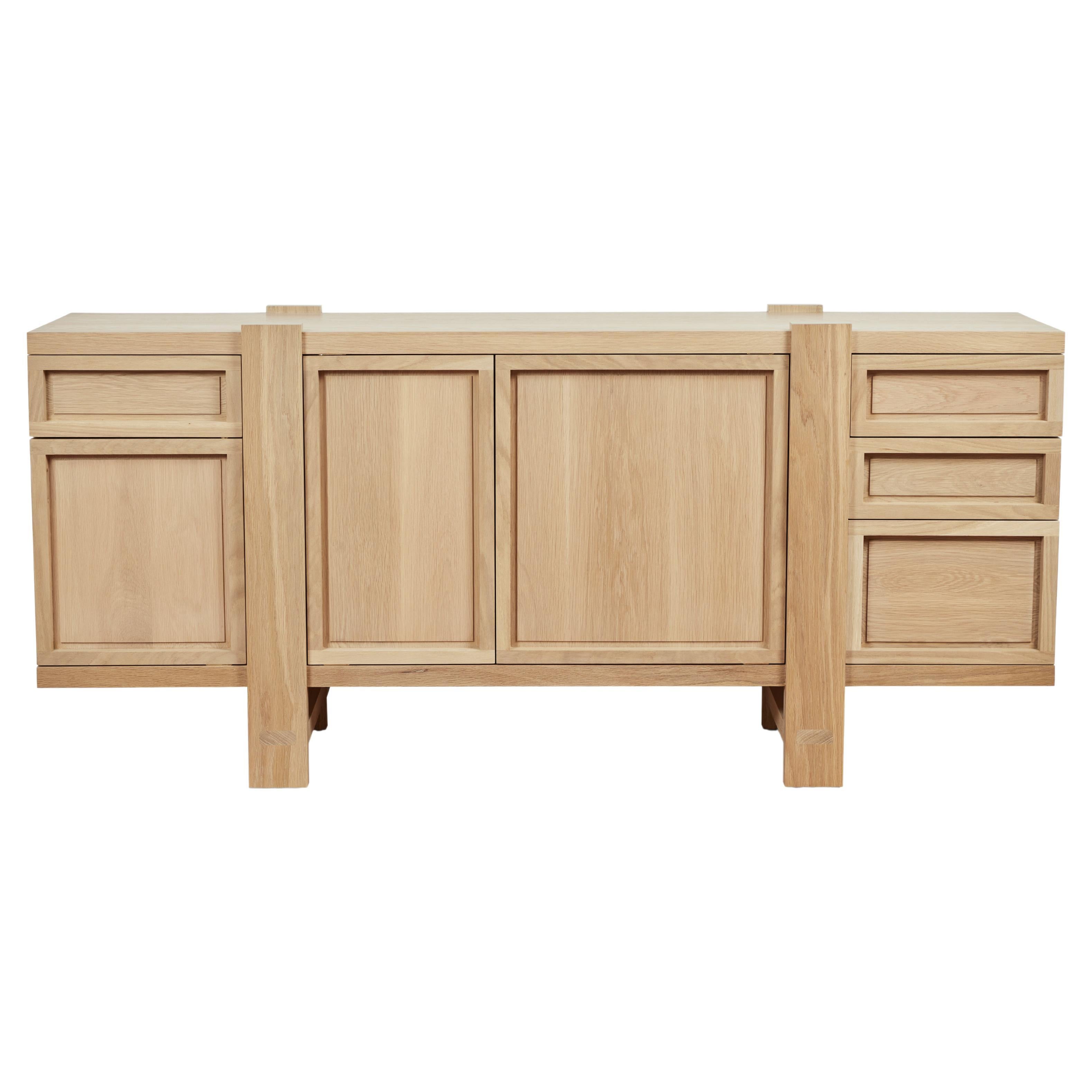 Lake Sideboard, in Natural White Oak, by August Abode