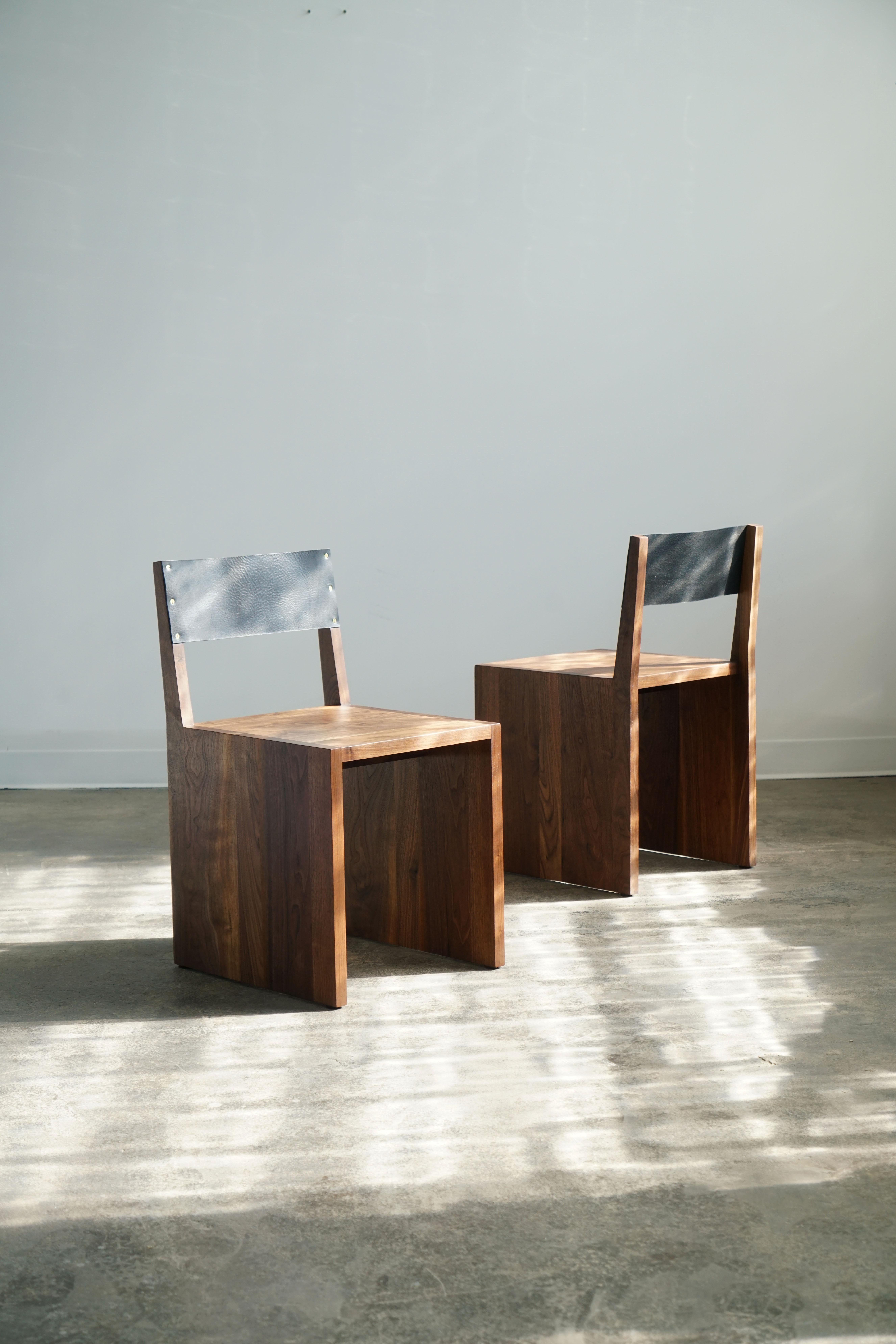 Lake Street Chairs in Walnut by Last Workshop, 2021 In New Condition For Sale In Chicago, IL