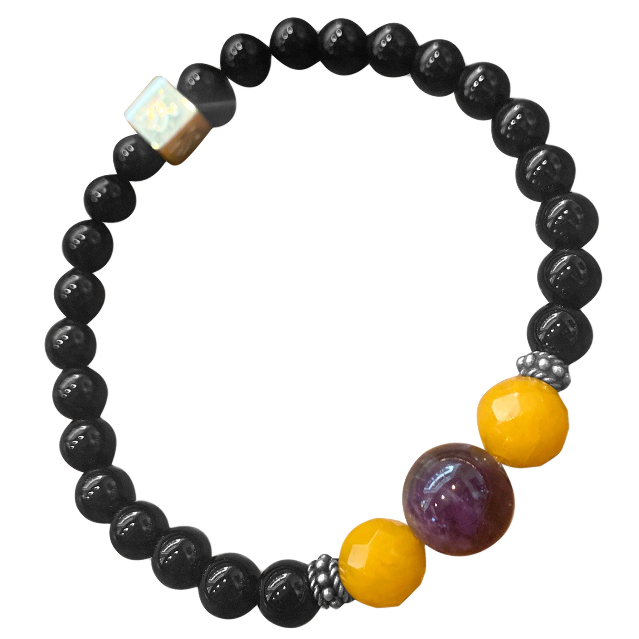 Lakers Jade Amethyst Bracelet For Sale