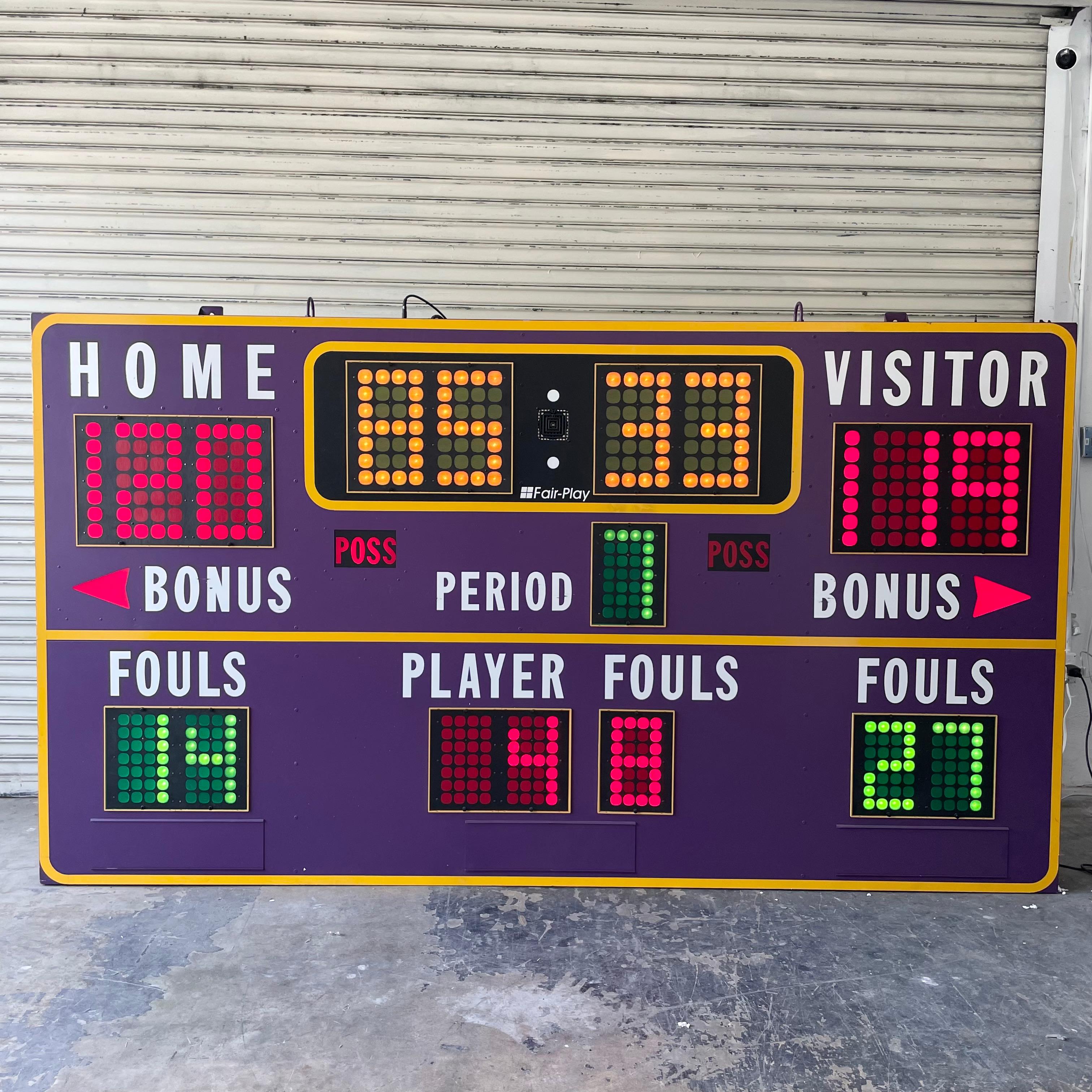 Late 20th Century Lakers Practice Facility Basketball Scoreboard