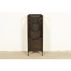 Lakeside Craft Shops Antique Mission Oak Arts & Crafts Magazine Rack, Circa 1910