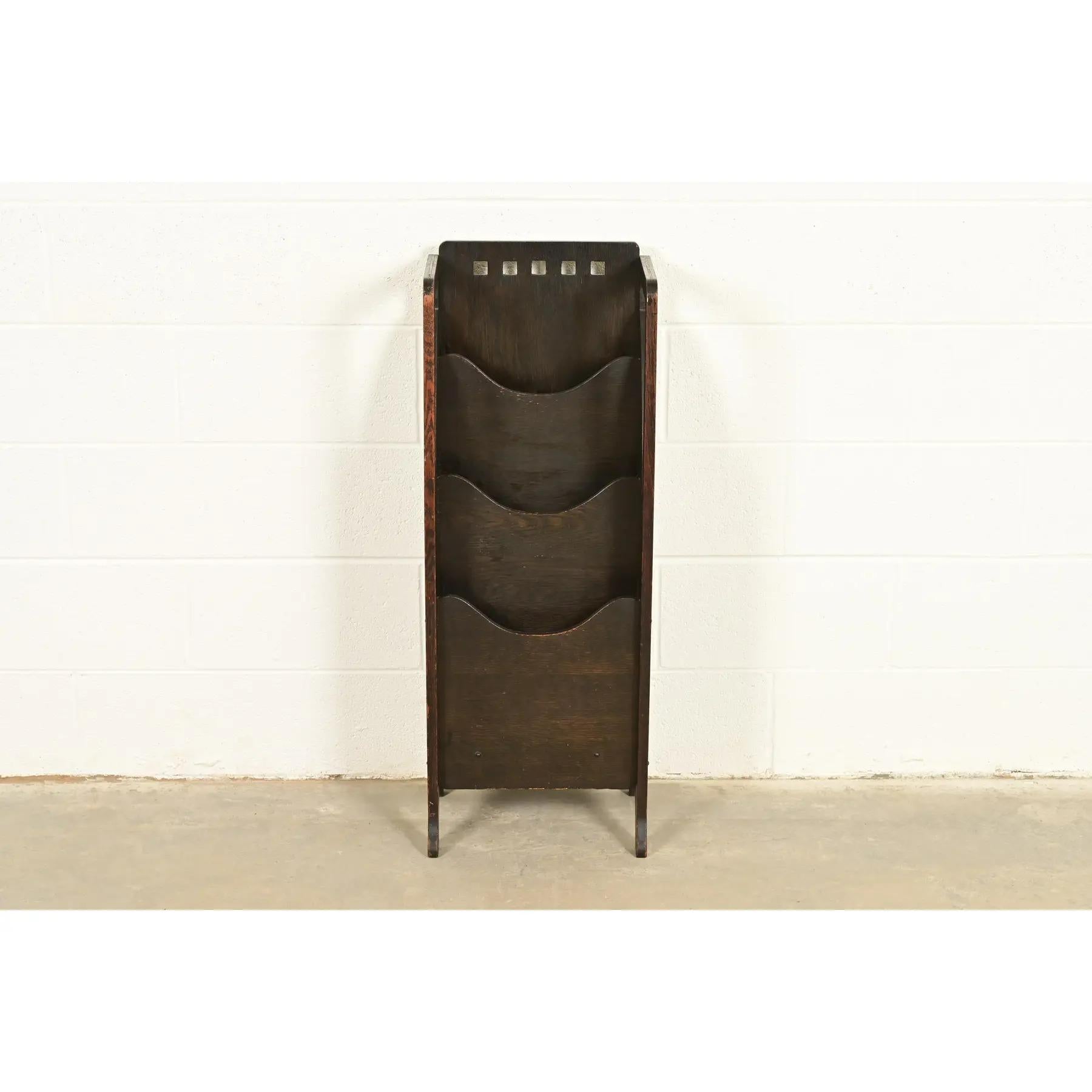 Mission Magazine Rack Lakeside Craft Shops Antique Mission Oak Arts and Crafts Magazine Rack ...