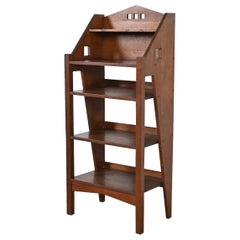 Lakeside Craft Shops Mission Oak Arts & Crafts Cutout Bookcase or Magazine Rack