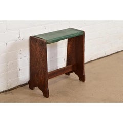 Lakeside Craft Shops Mission Oak Arts & Crafts Footstool, Circa 1900