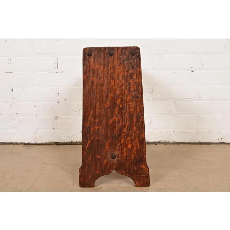Lakeside Craft Shops Mission Oak Arts & Crafts Footstool, Circa 1900 For Sale 1