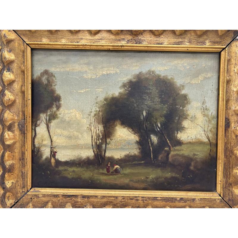 Seelandschaft, Öl auf Leinwand, gerahmt, 1890 im Angebot 3