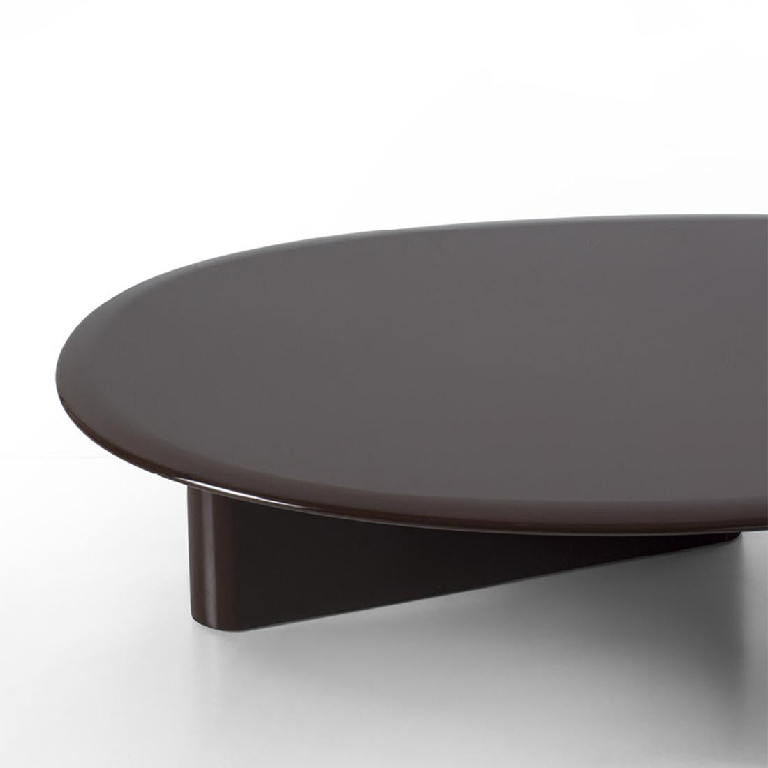 Italian Lakk Deep Brown H25 Coffee Table For Sale