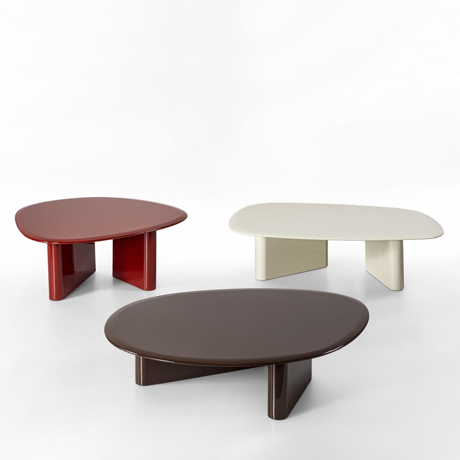 Contemporary Lakk Deep Brown H25 Coffee Table For Sale