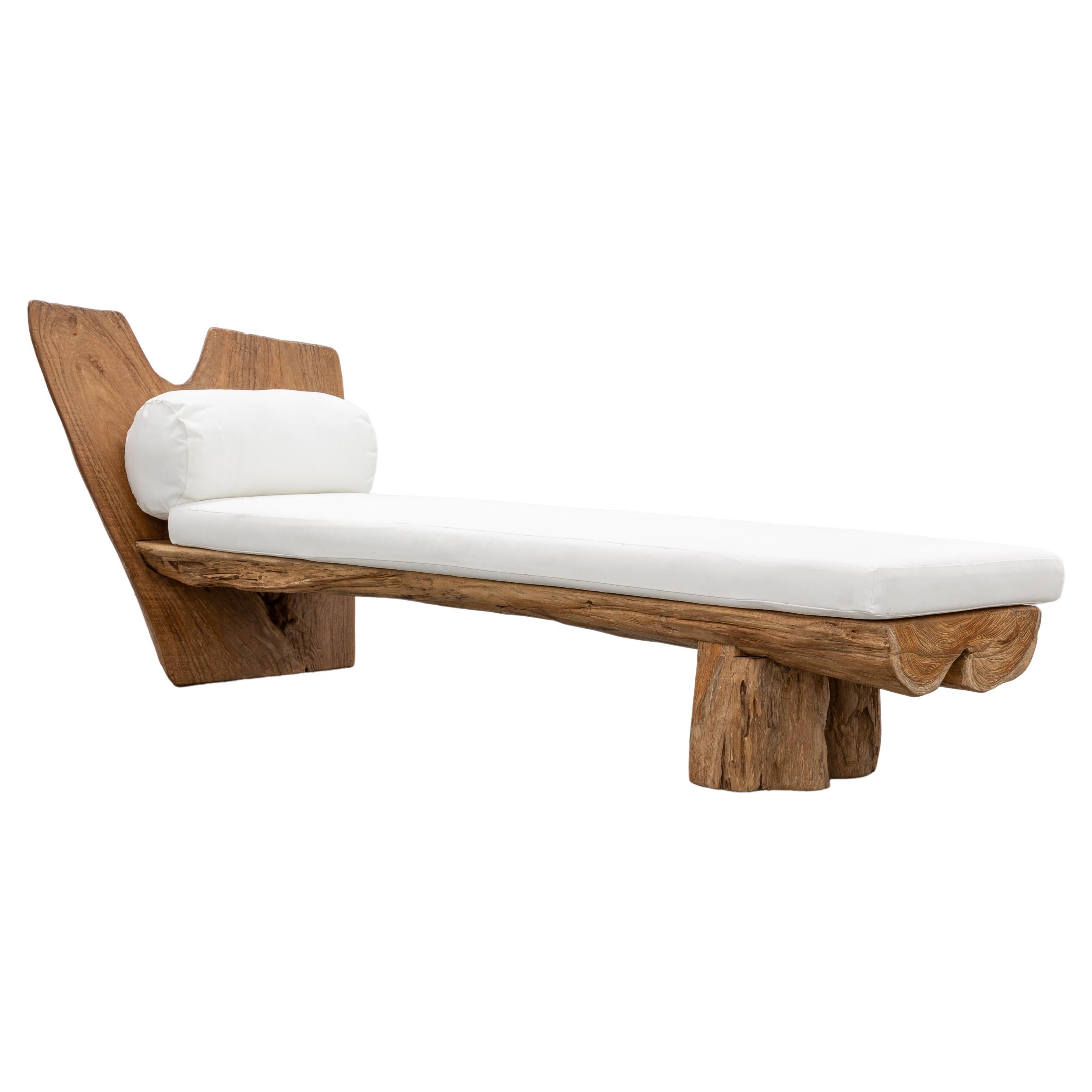 Lakkar Wood Chaise by CEU Studio, Represented by Tuleste Factory For Sale
