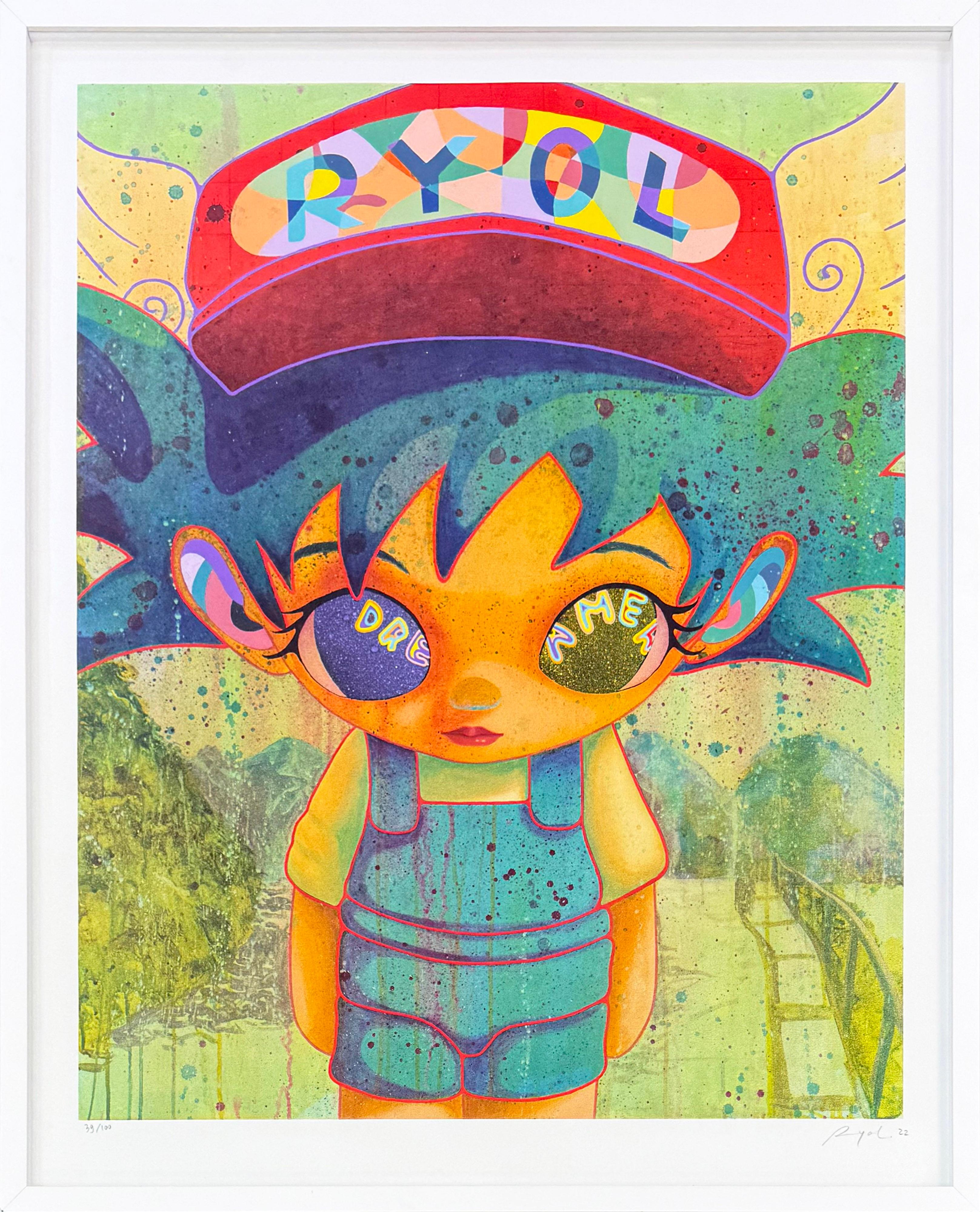 Laksamana Ryo Abstract Print - Dreamer (framed hand signed lithograph)