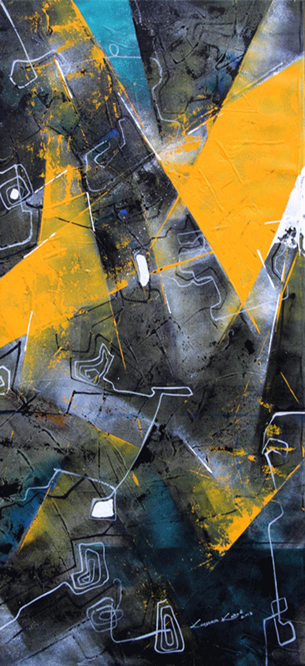 Lakshman Kabadi Abstract Painting - Communication