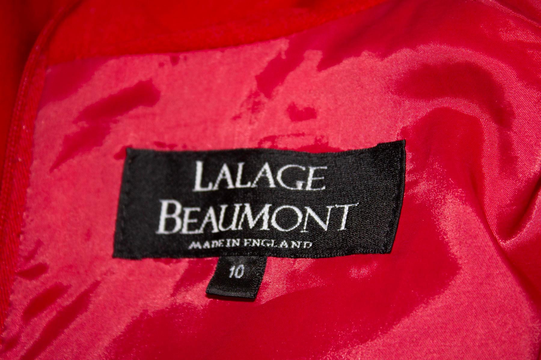 Lalage Baeumont Red Wool Jersey Dress For Sale 1