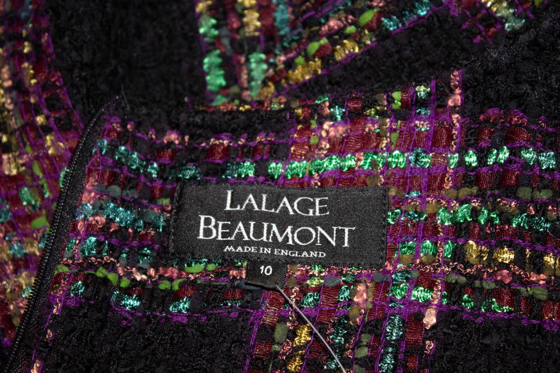 Black Lalage Beumont Boucle Multi colour Dress For Sale
