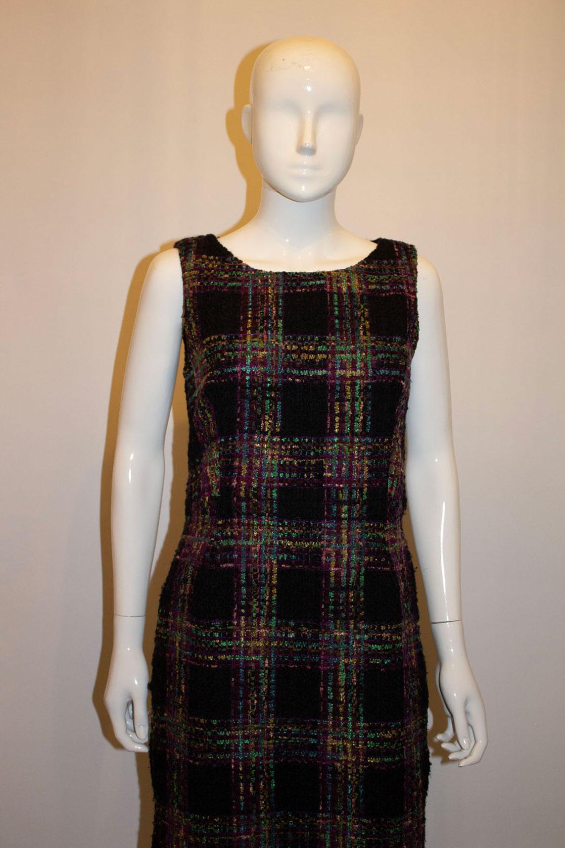Lalage Beumont Boucle Multi colour Dress In Good Condition For Sale In London, GB