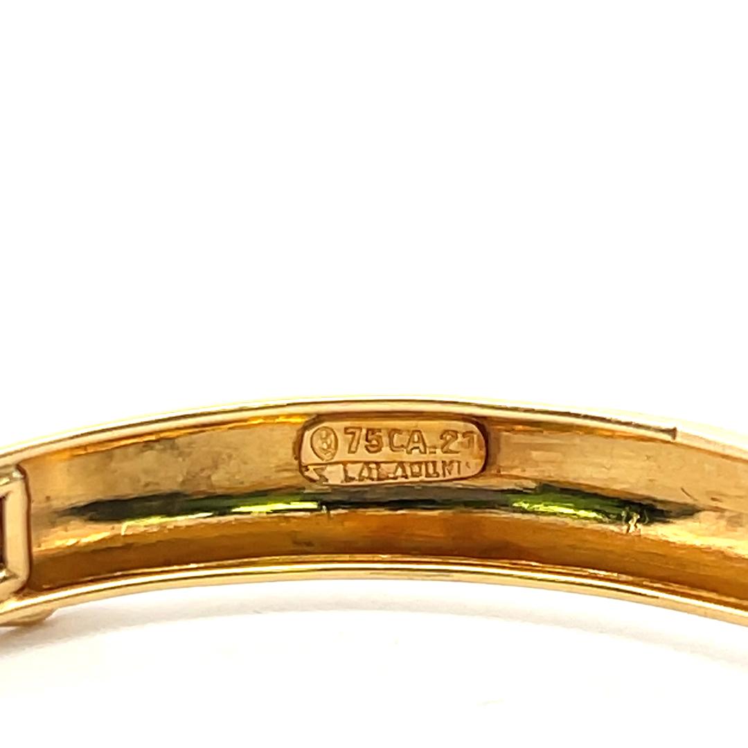 Lalaoonis 22.2-15,60MM Bracelet jonc en or jaune 18 carats et lapis-lazuli en vente 3