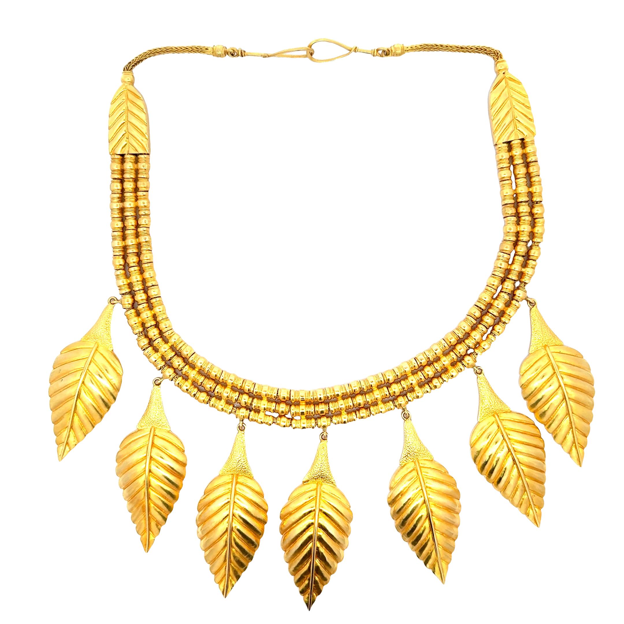 Designer:
lalaoonis


Title:
Lalaoonis 24 Karat Yellow Gold Choker Necklace


Style:
Choker

Designer:
lalaoonis


Title:
Lalaoonis 24 Karat Yellow Gold Choker Necklace


Style:
Choker


Metal:
24 Karat Yellow Gold


Dimension:
15 inch