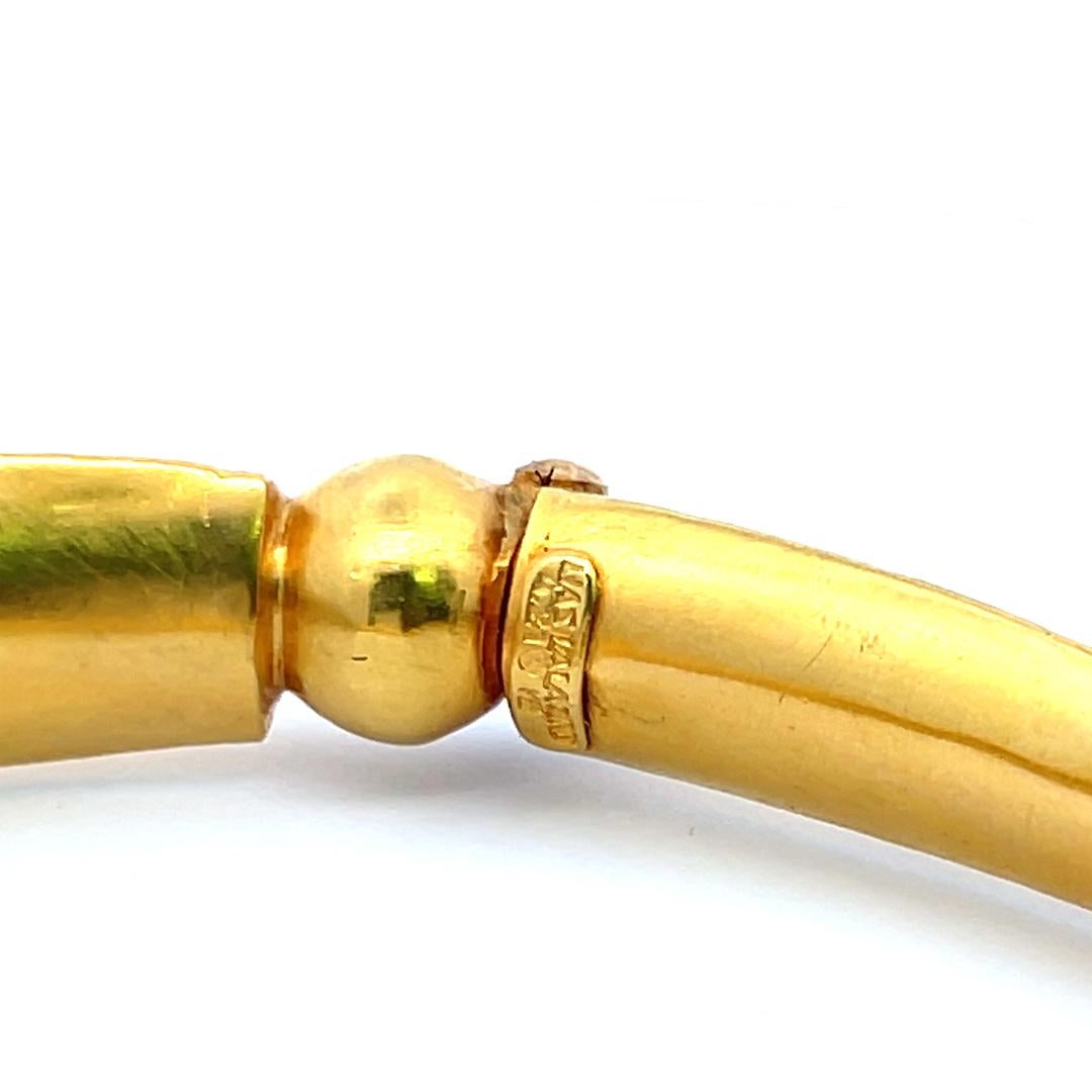 Lalaoonis Vintage 101,30 Gramm 18 Karat Gelbgold Choker Halskette im Angebot 3