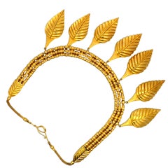 Lalaoonis Vintage 156.30 Grams 22 Karat Yellow Gold Choker Necklace