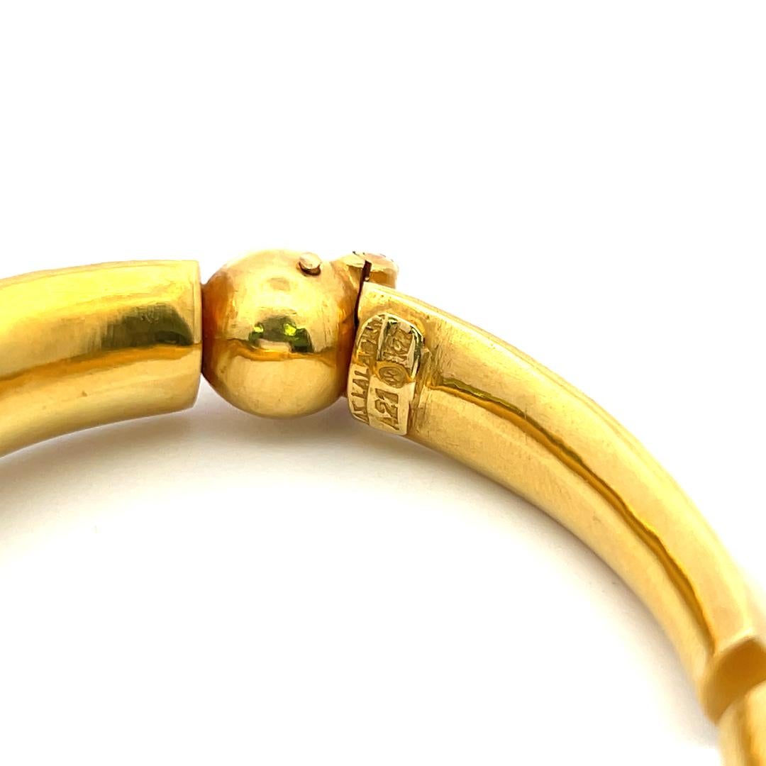 Lalaoonis Bracelet jonc vintage en or jaune 18 carats 40 grammes en vente 3