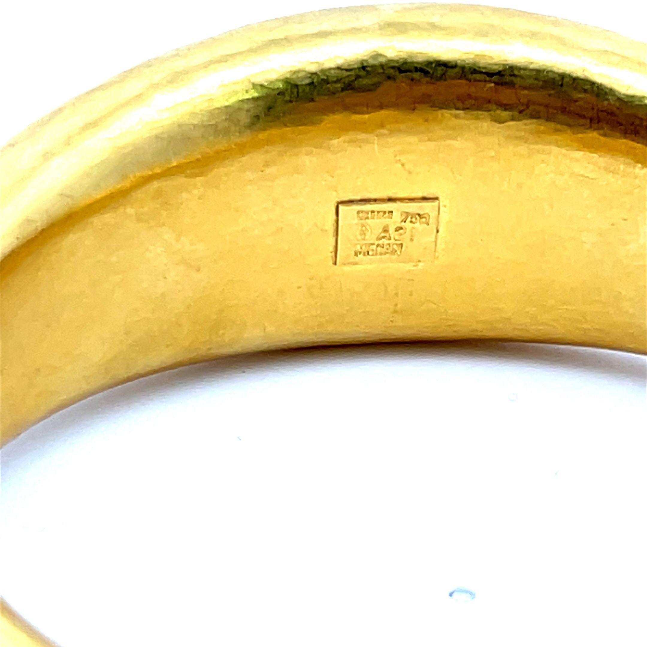 Lalaoonis Manchette vintage en or jaune 18 carats 65,20 grammes Pour femmes en vente