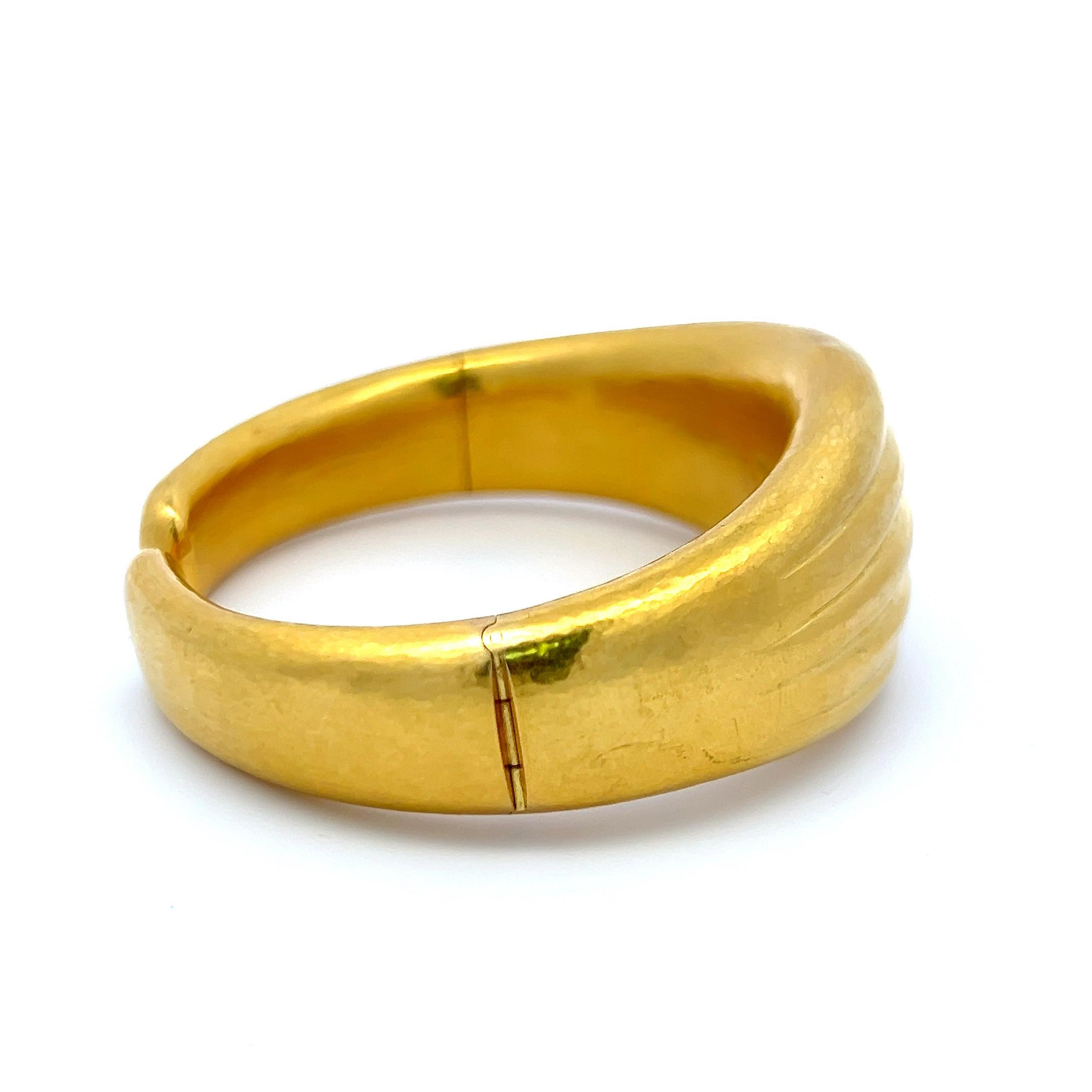 Lalaoonis Manchette vintage en or jaune 18 carats 65,20 grammes en vente 4