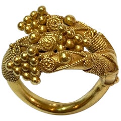 Lalaounis, 18 Carat Gold Etruscan Revival Ring, circa 1970s