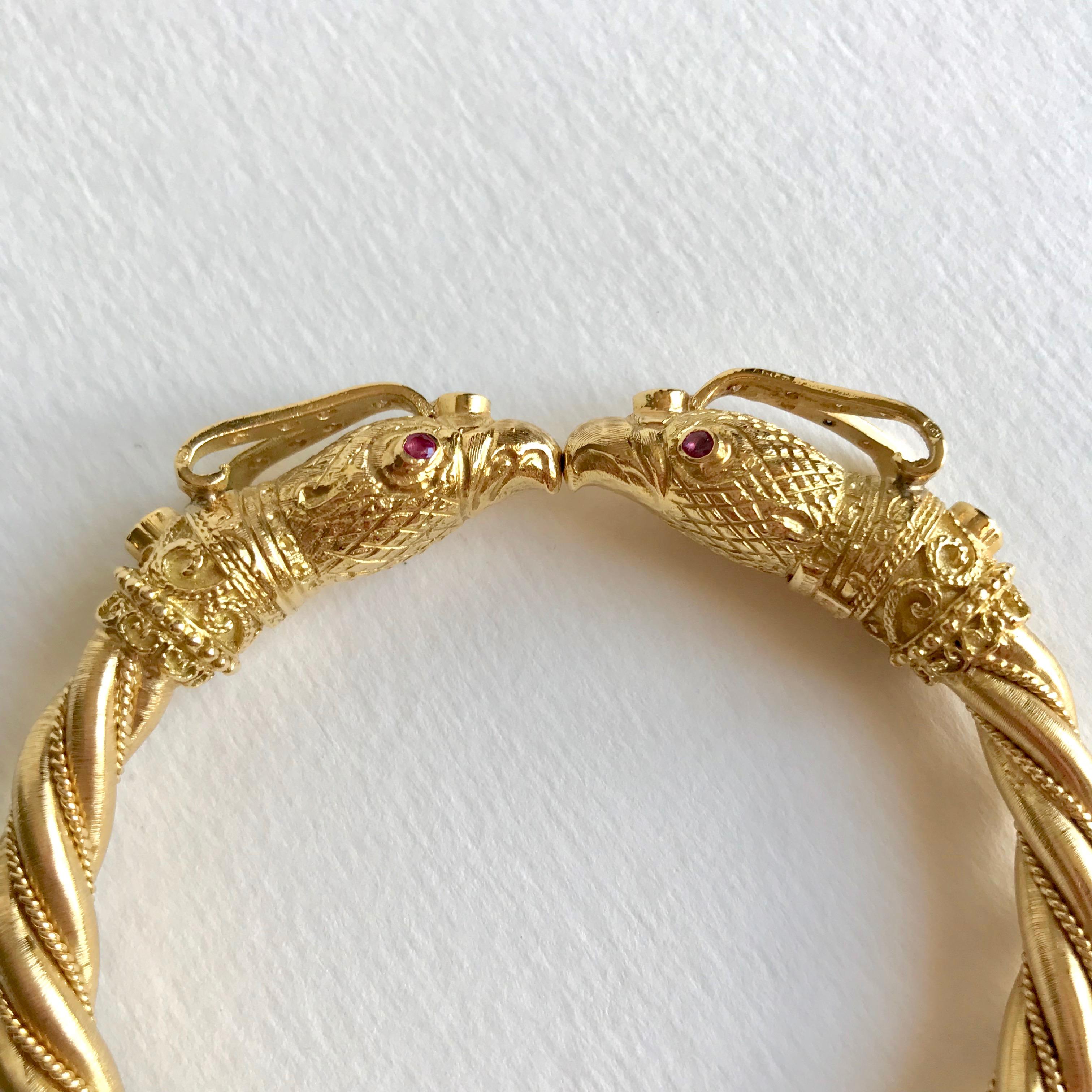 Lalaounis 18 Carat Yellow Gold, Emeralds, Rubies and Diamonds In Good Condition In Paris, FR