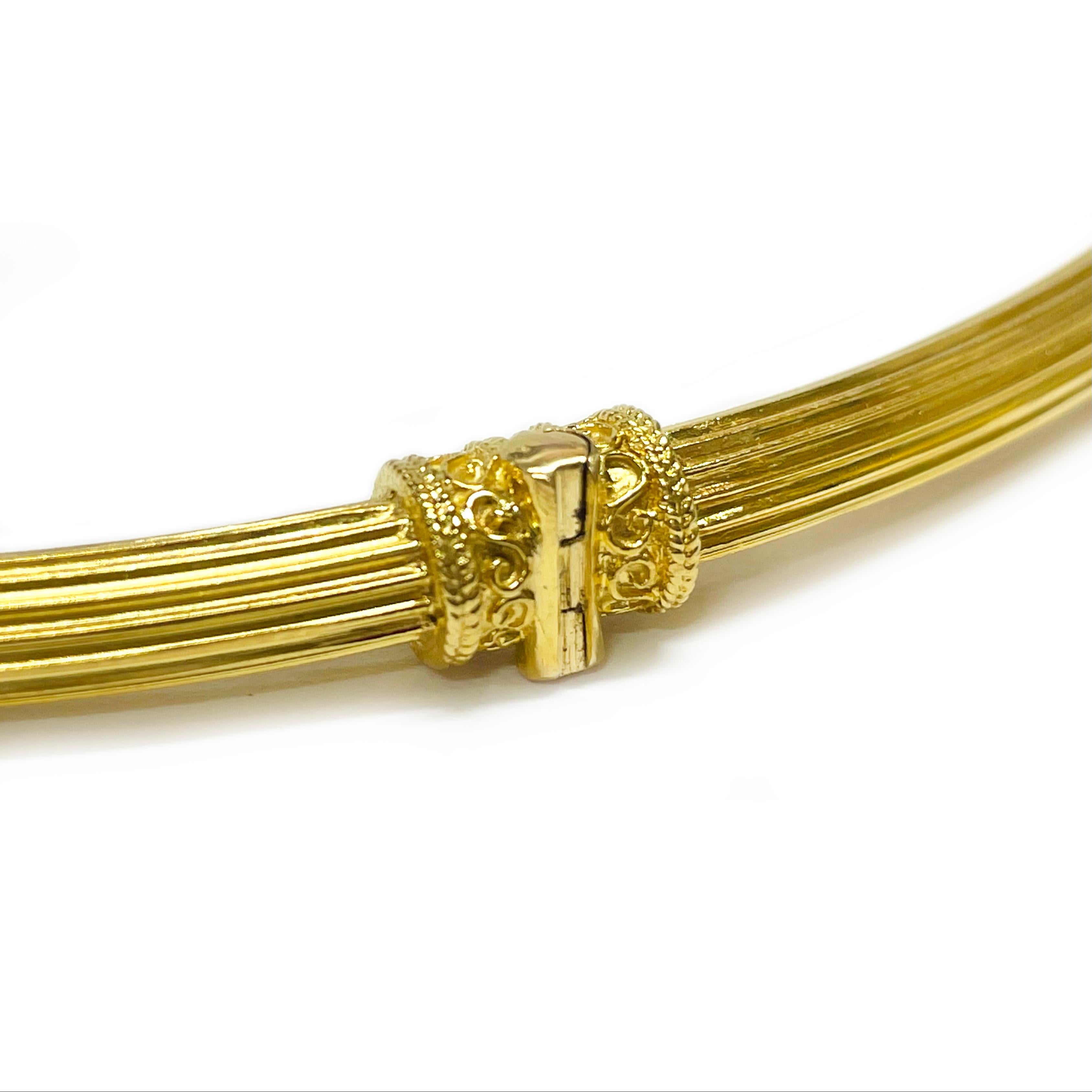 Lalaounis 18 Karat Gold Sodalit Choker-Halskette im Zustand „Gut“ im Angebot in Palm Desert, CA